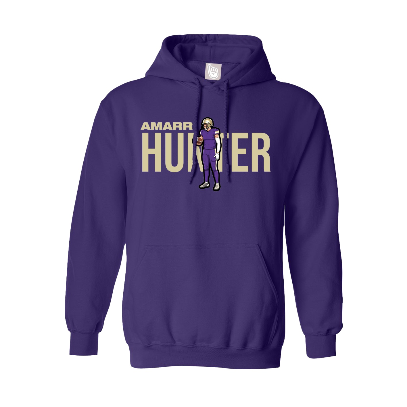 Youth Hoodie — Player Name in Purple