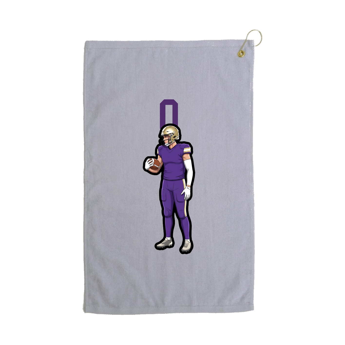 Golf Towel — Number Top in Grey
