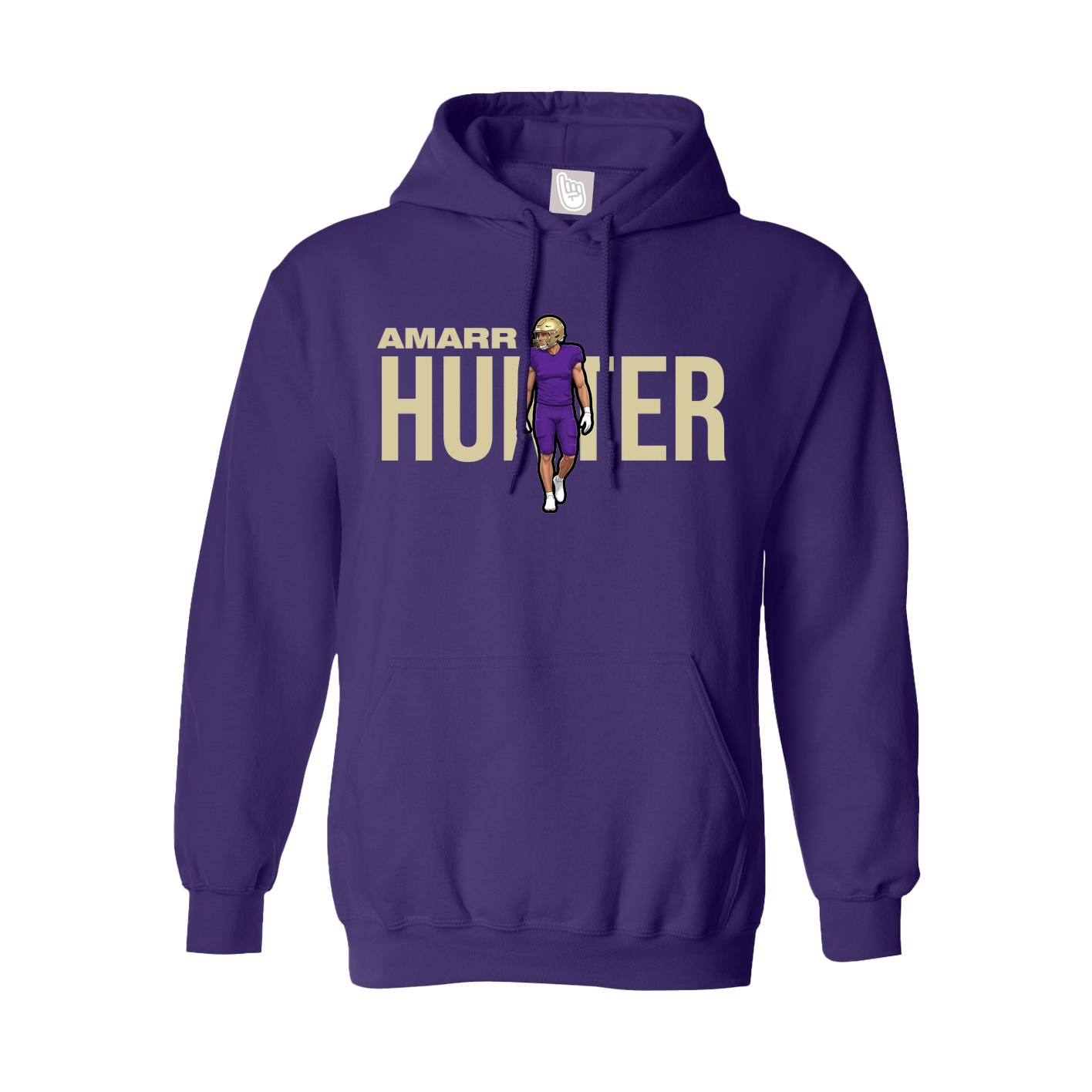 Youth Hoodie — Player Name in Purple