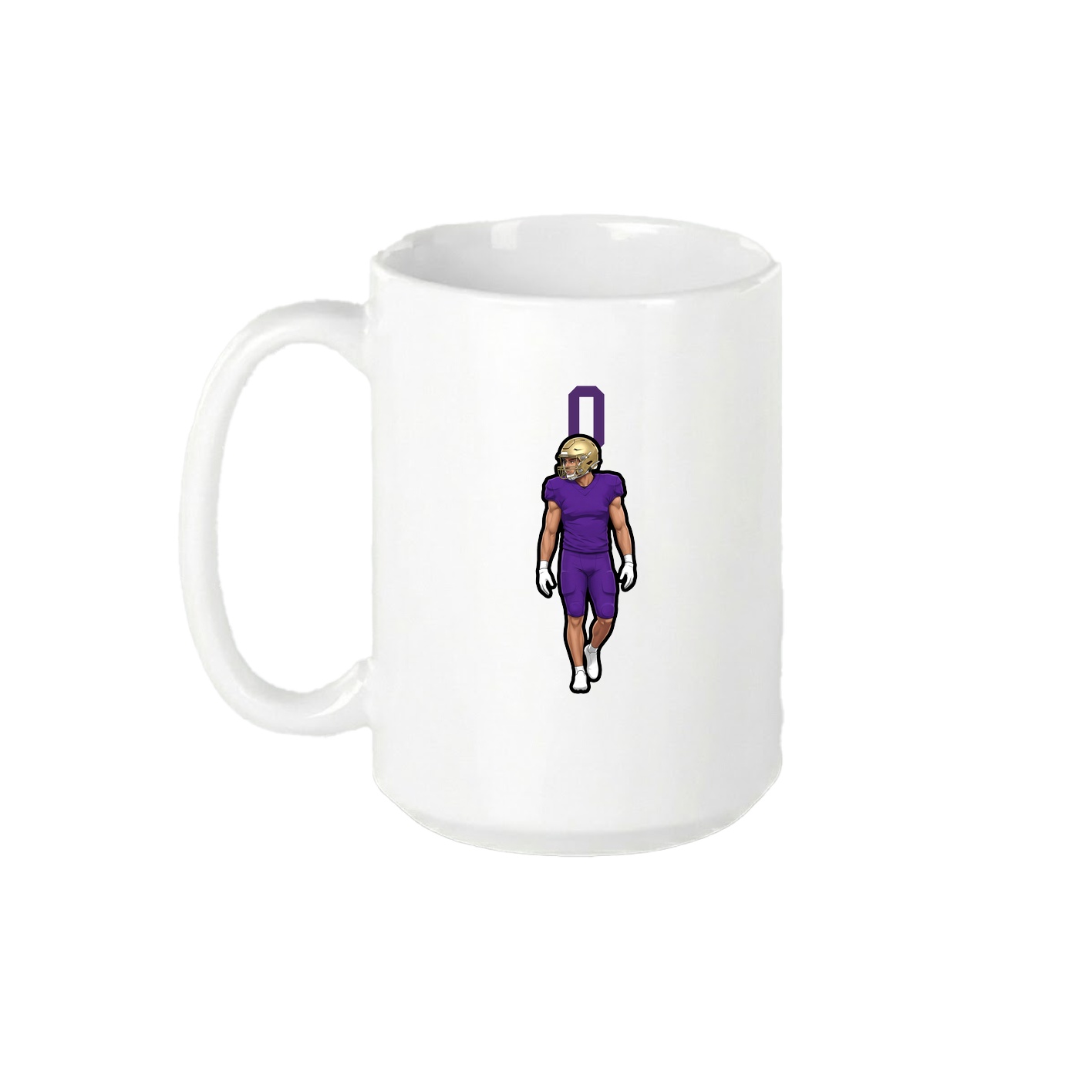 15oz Coffee Mug — Number Top in White