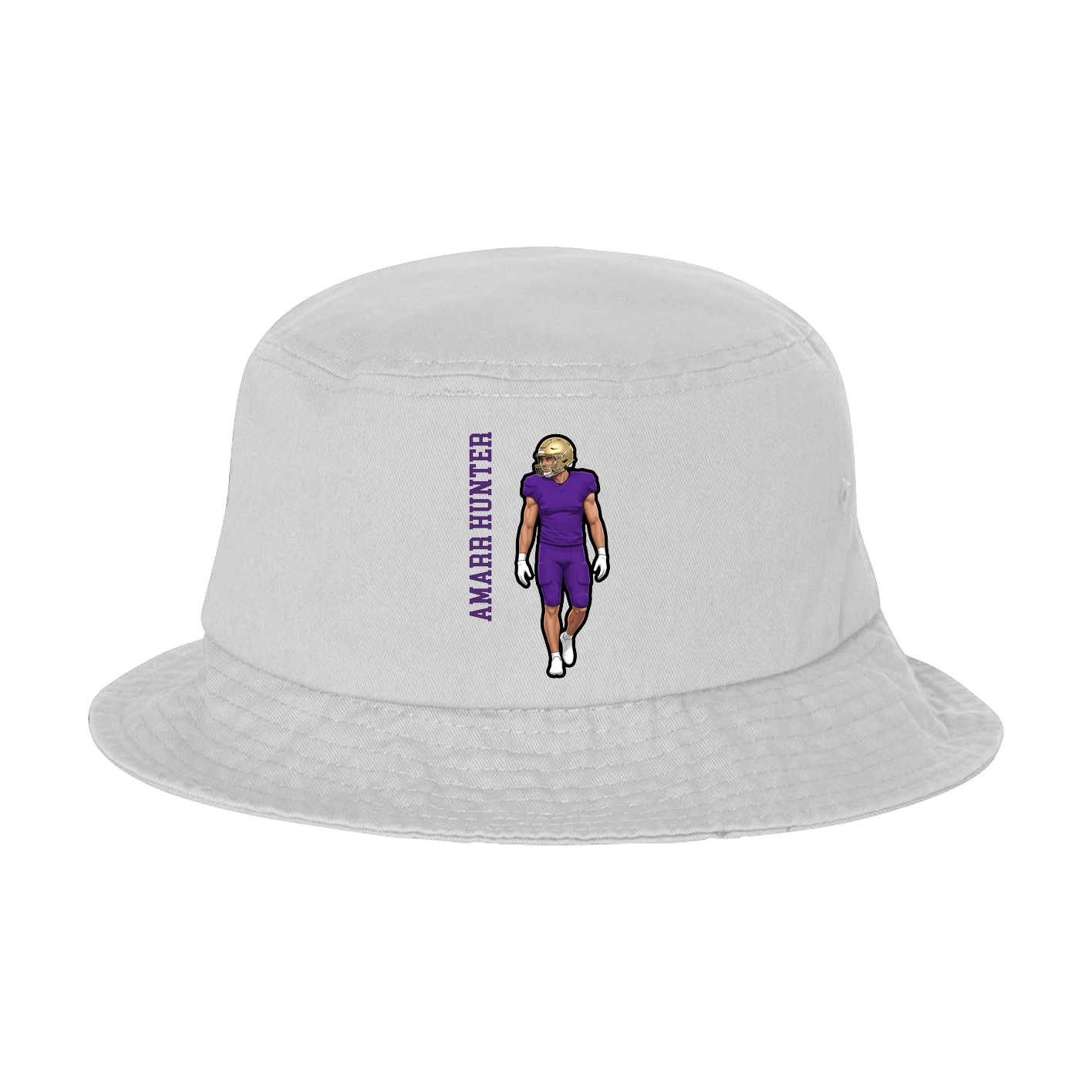 Bucket Cap — Name Vertical in White