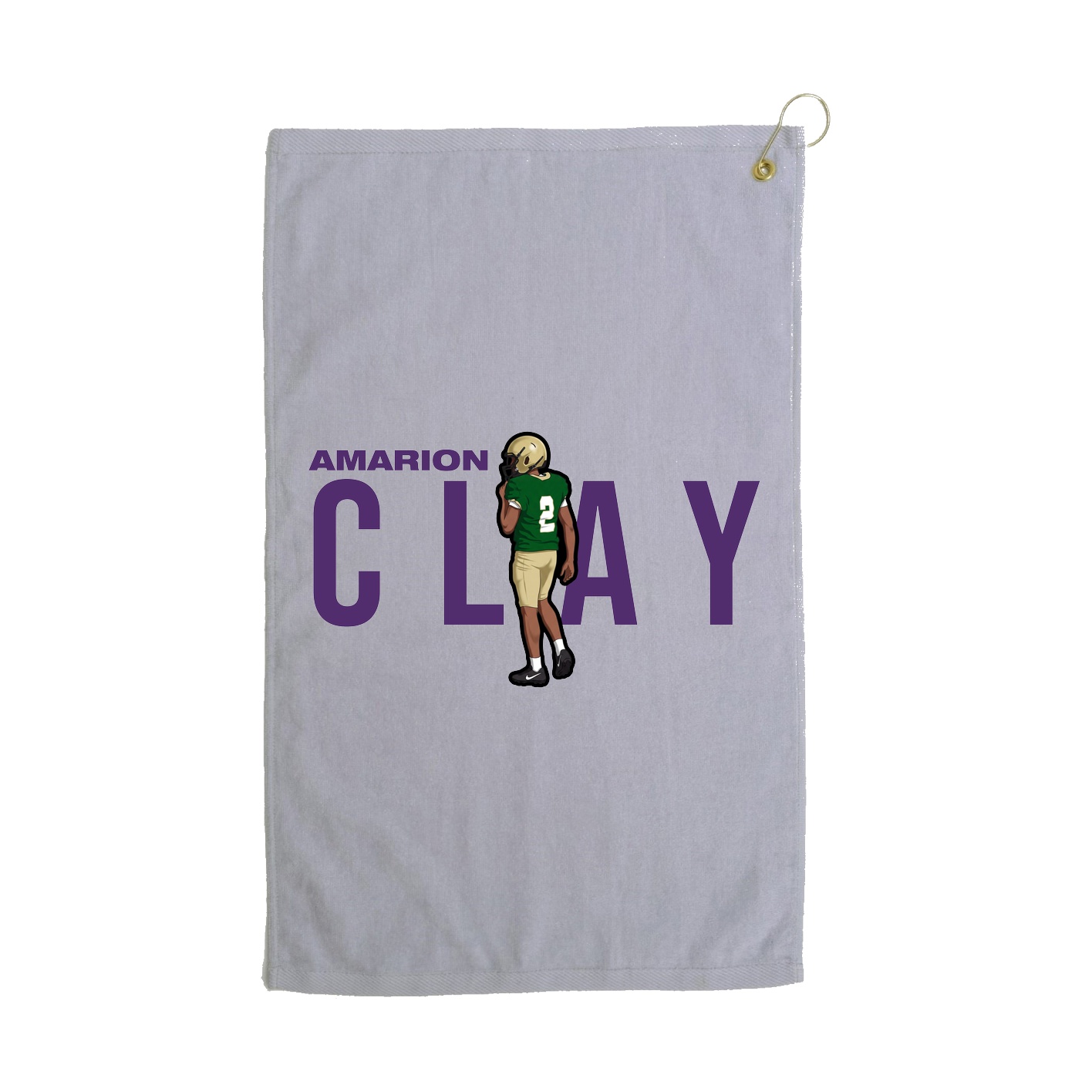 Golf Towel — Player Name in Grey