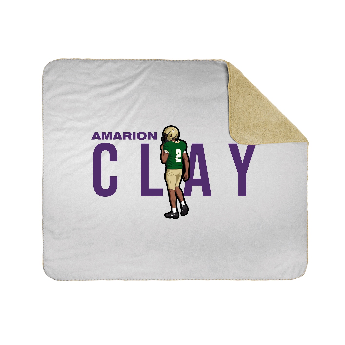 Throw Blanket — Player Name in White