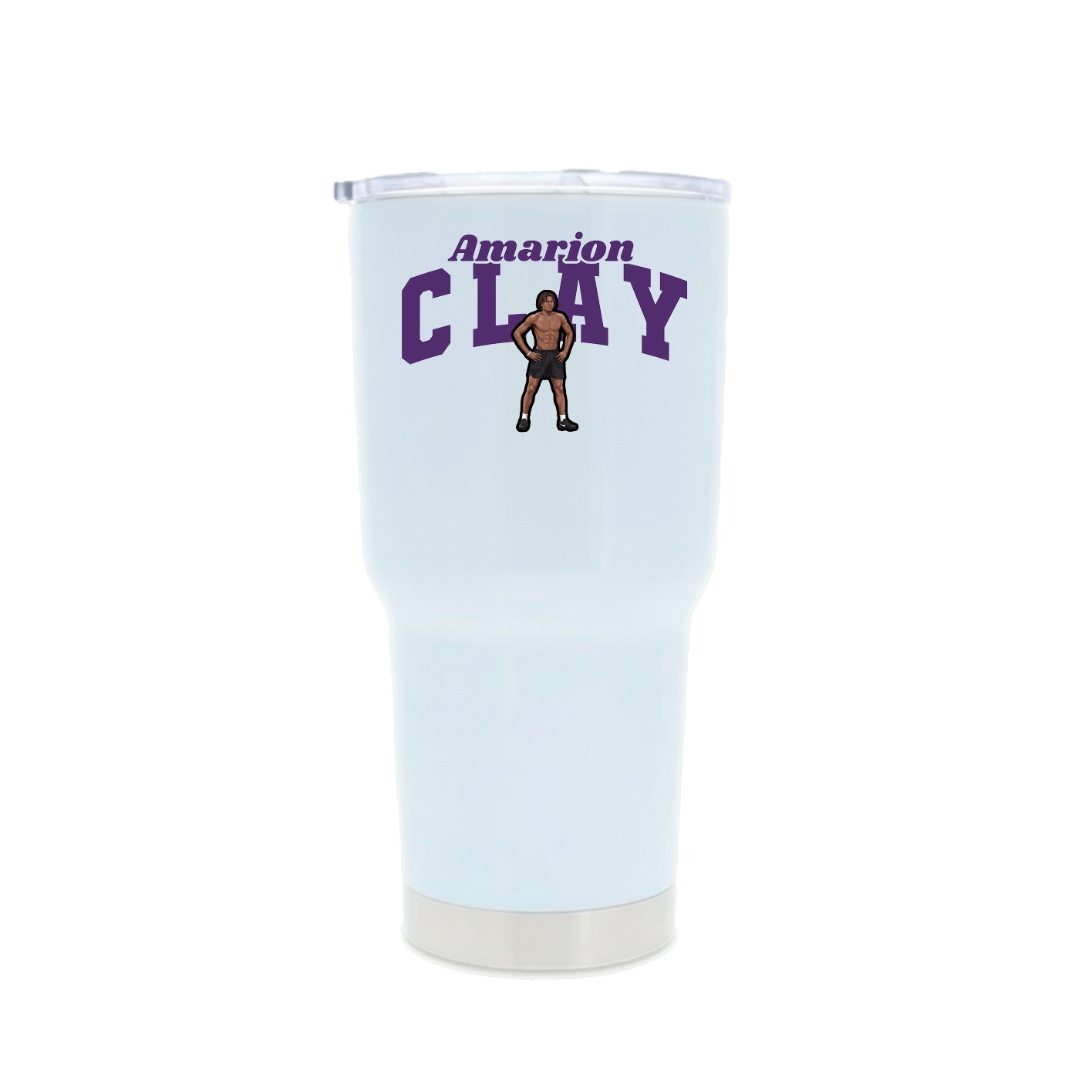 30oz Stainless Steel Tumbler — Signature Arch in White
