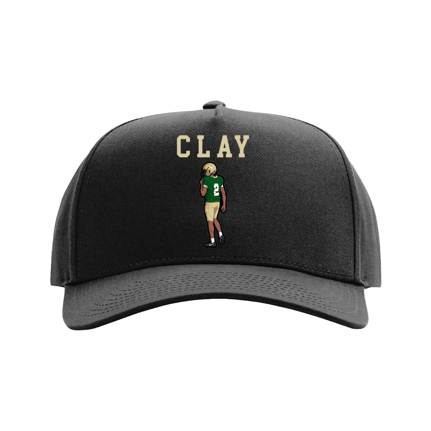Full Fabric Five-Panel Champ Cap — Shirsey in Black