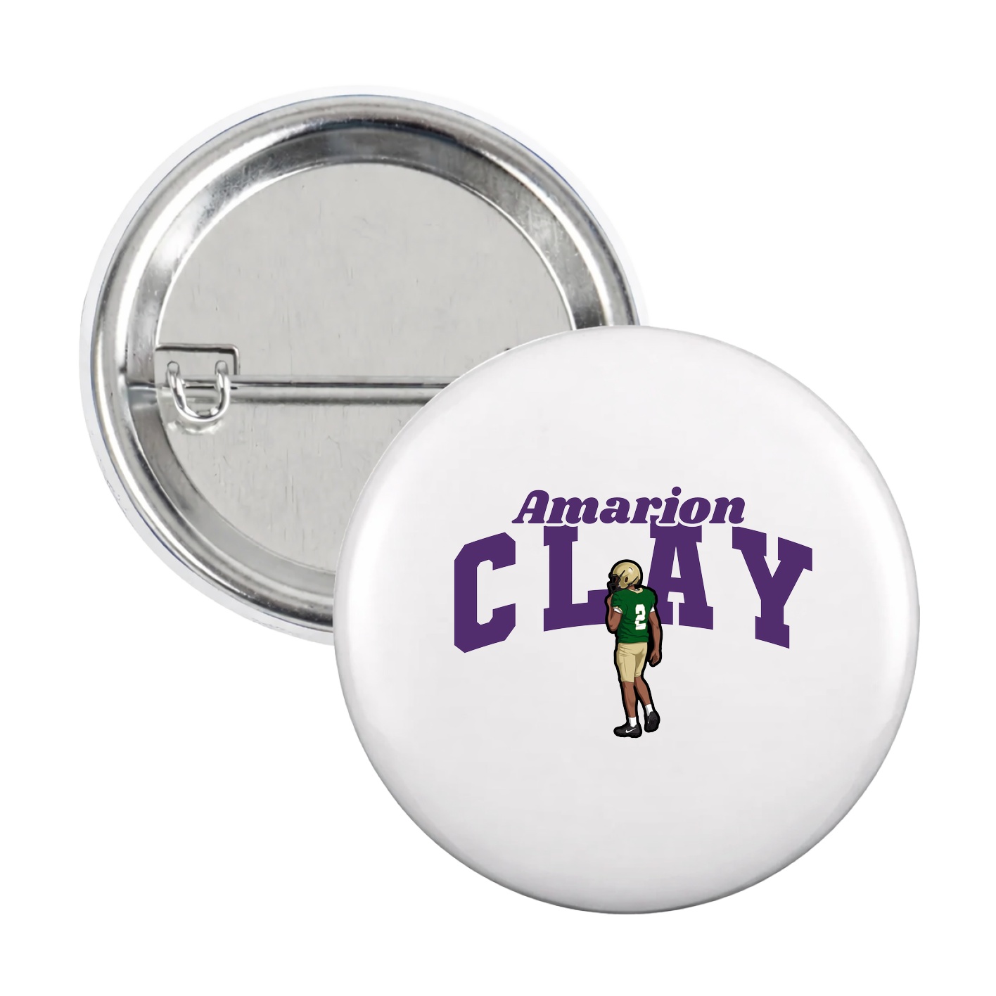 Game Day Button — Signature Arch in White