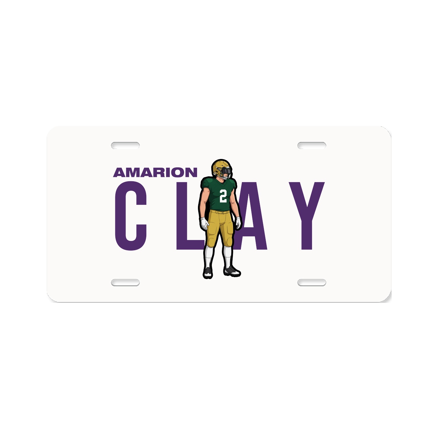 License Plate — Player Name in Classic