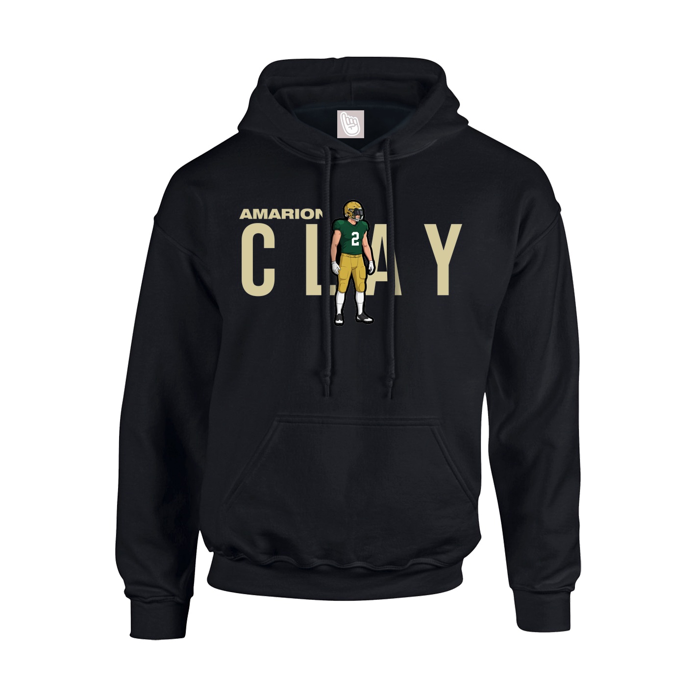 Youth Hoodie — Player Name in Black