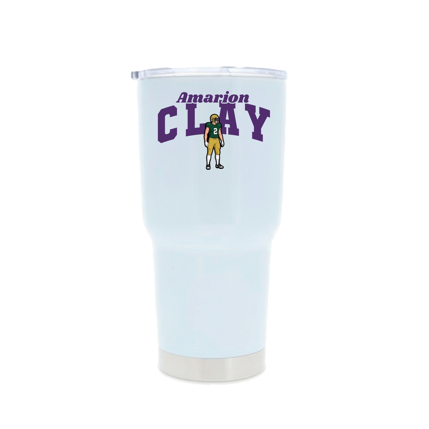 30oz Stainless Steel Tumbler — Signature Arch in White