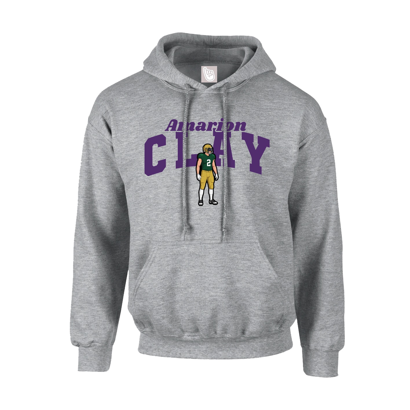 Youth Hoodie — Signature Arch in Grey