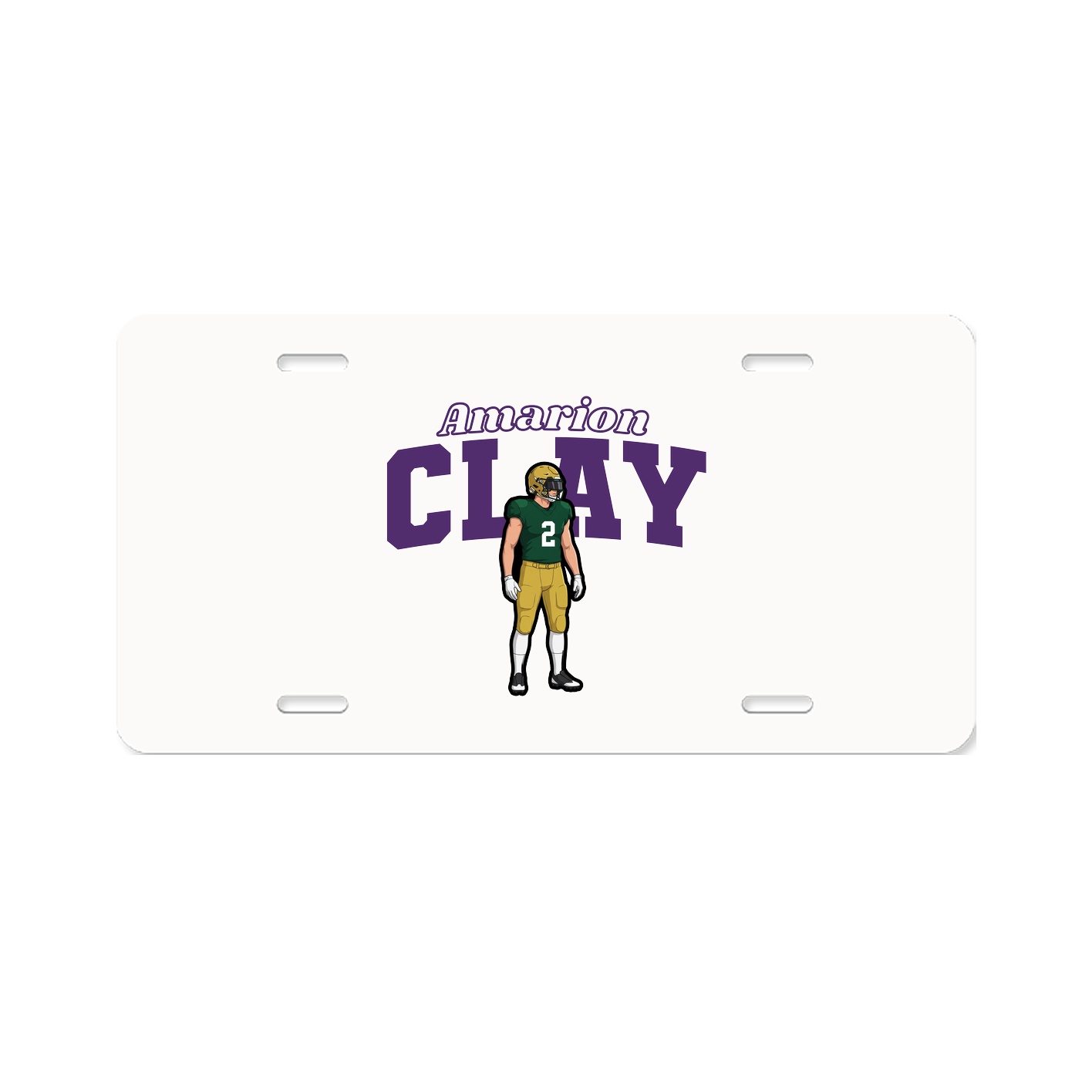 License Plate — Name Arch in Classic
