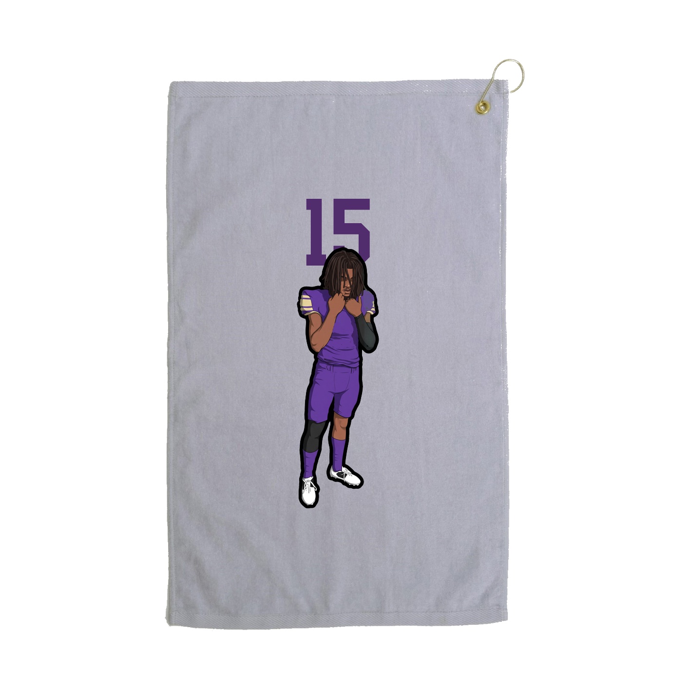 Golf Towel — Number Top in Grey