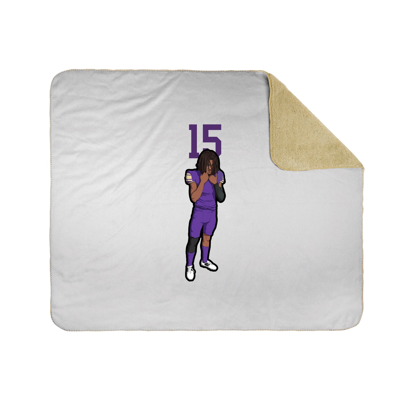 Throw Blanket — Number Top in White