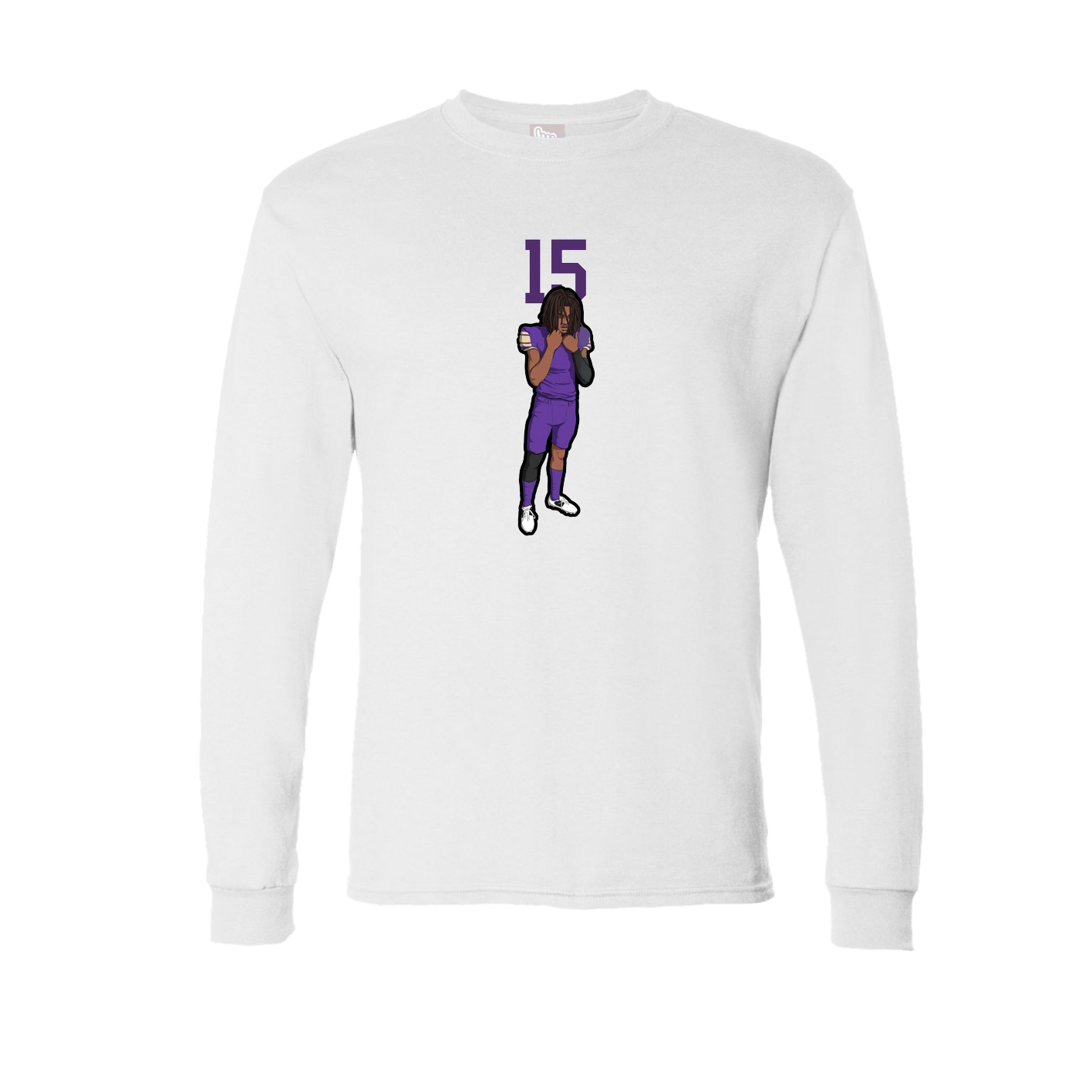 Long Sleeve Tee — Number Top in White