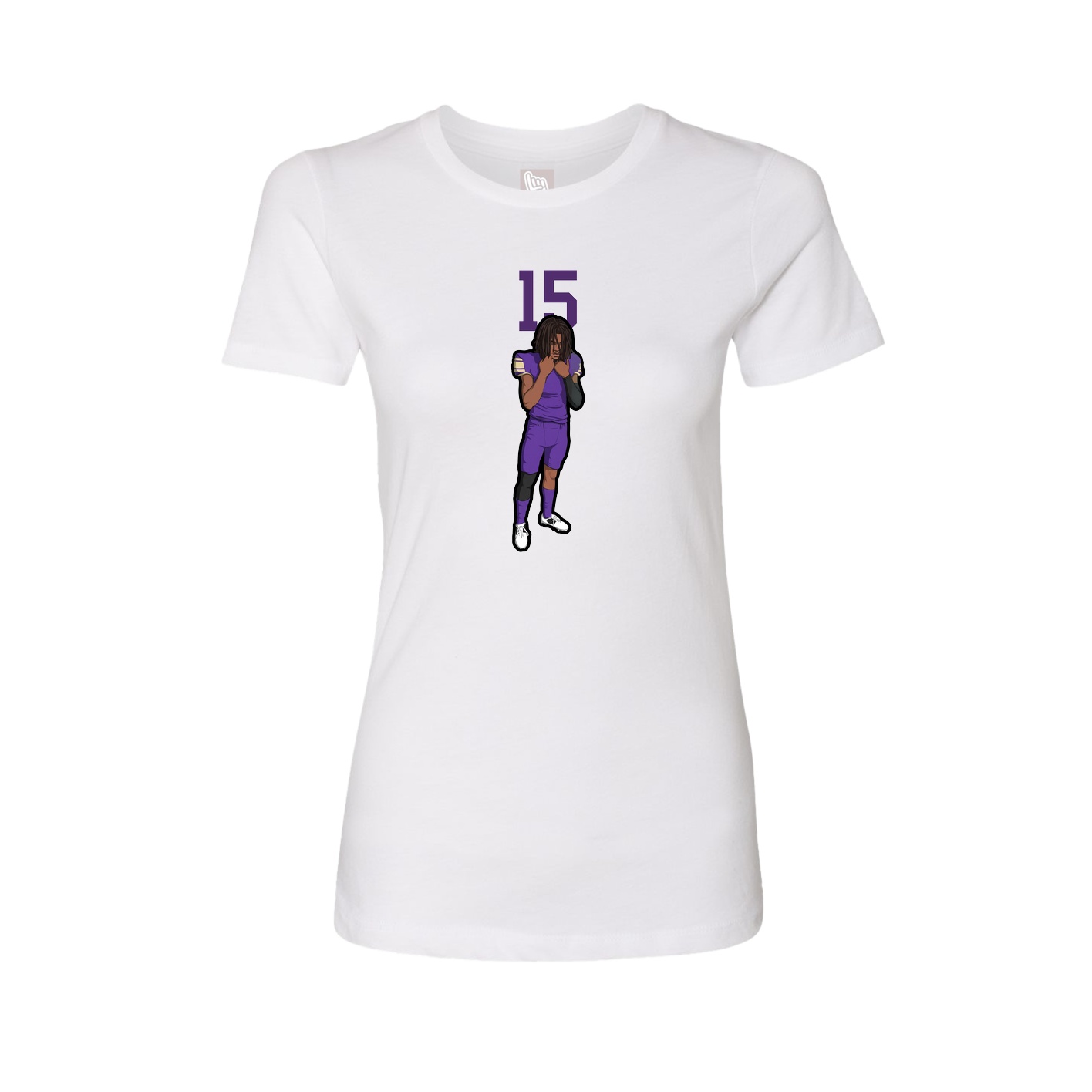 Fitted Women's Tee — Number Top in White