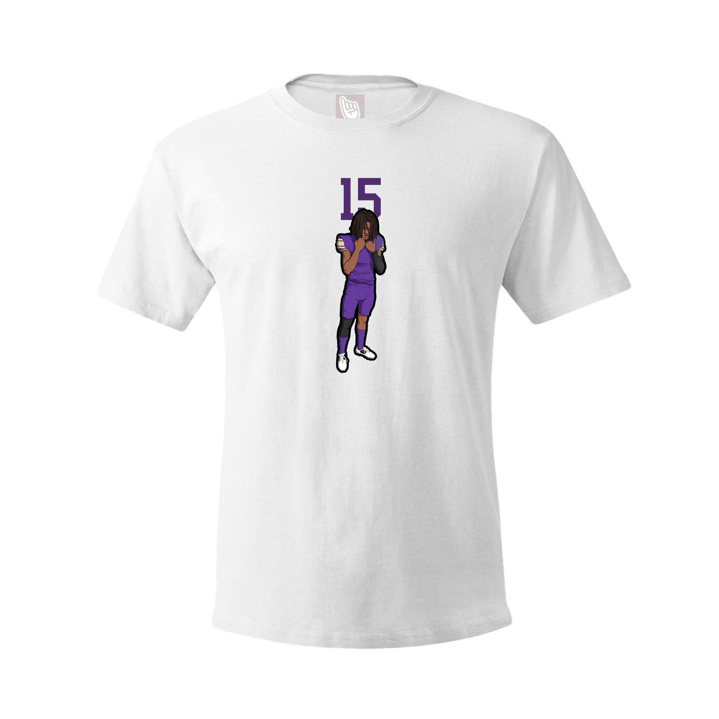 Youth Tee — Number Top in White
