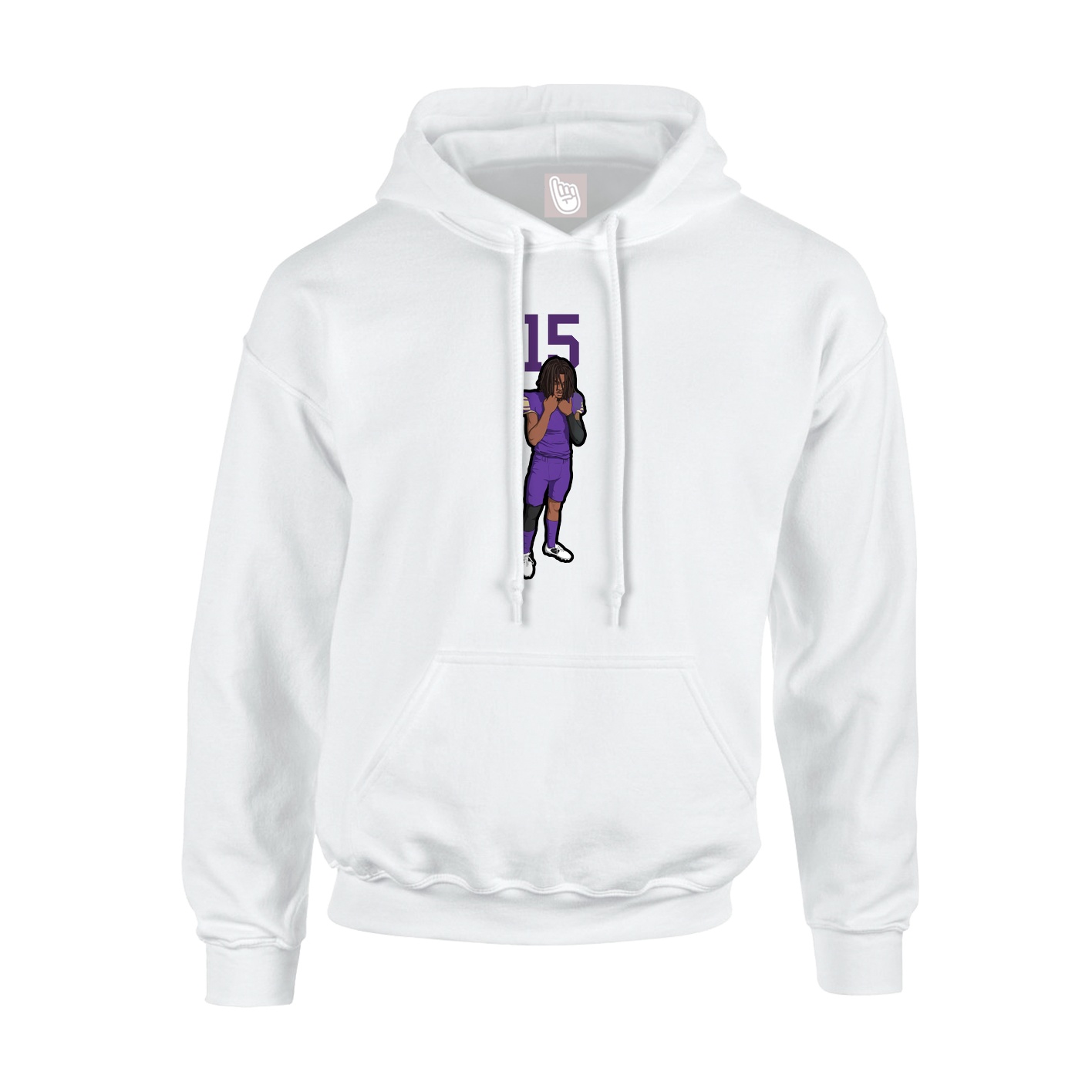 Hoodie — Number Top in White