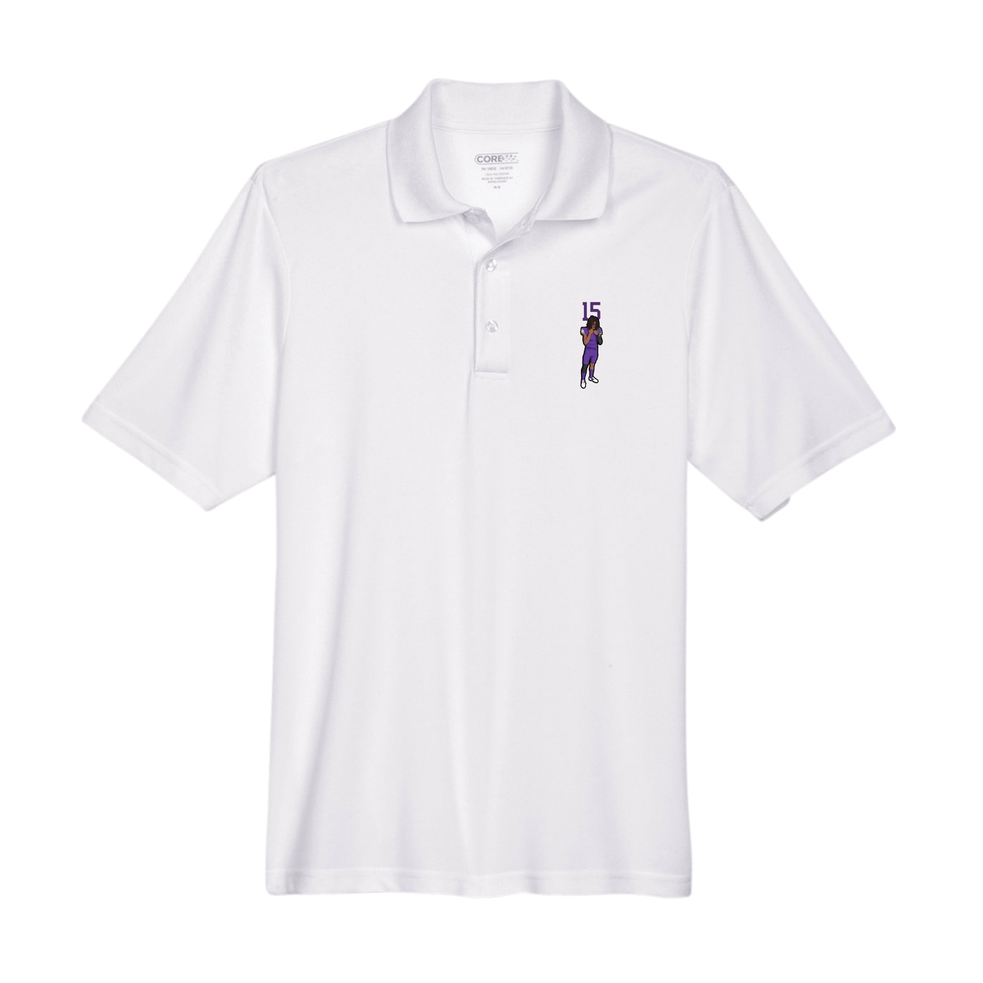 Performance Polo — Number Top in White