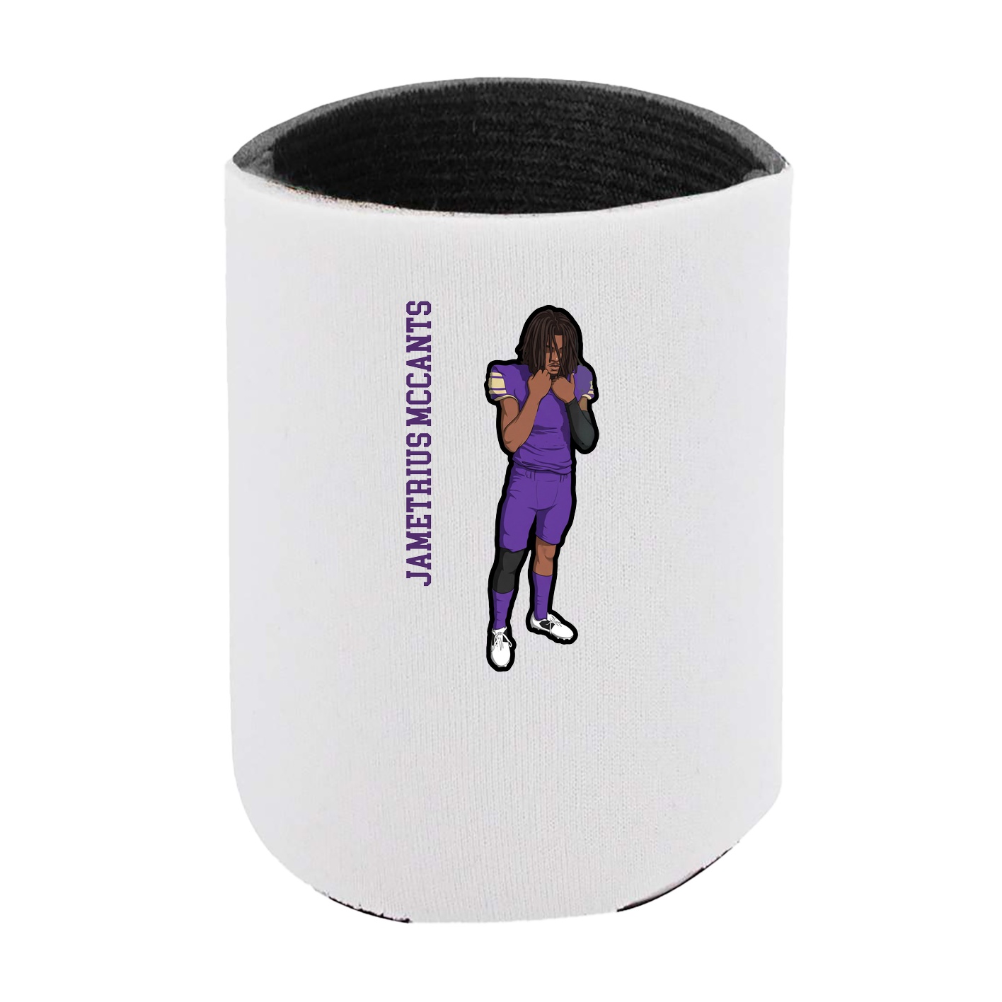 Can Holder — Name Vertical in White