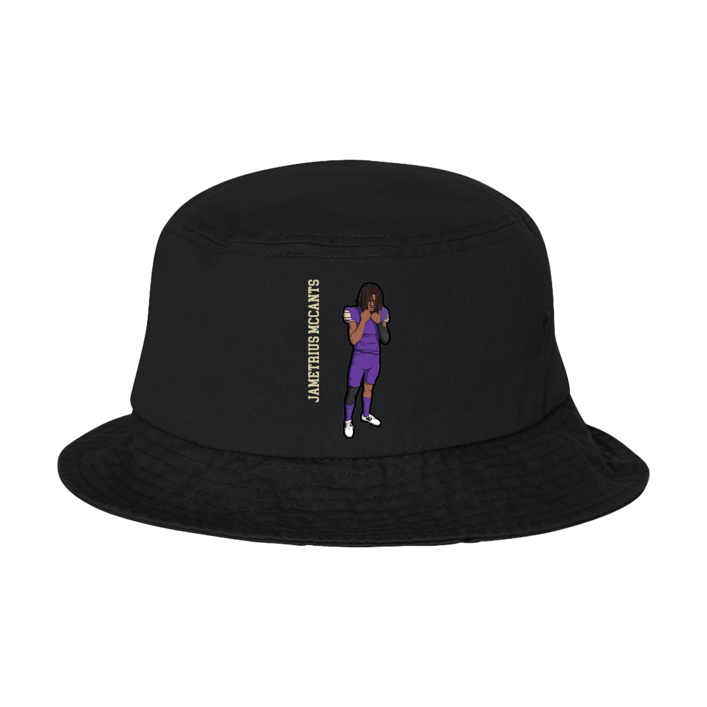 Bucket Cap — Name Vertical in Black