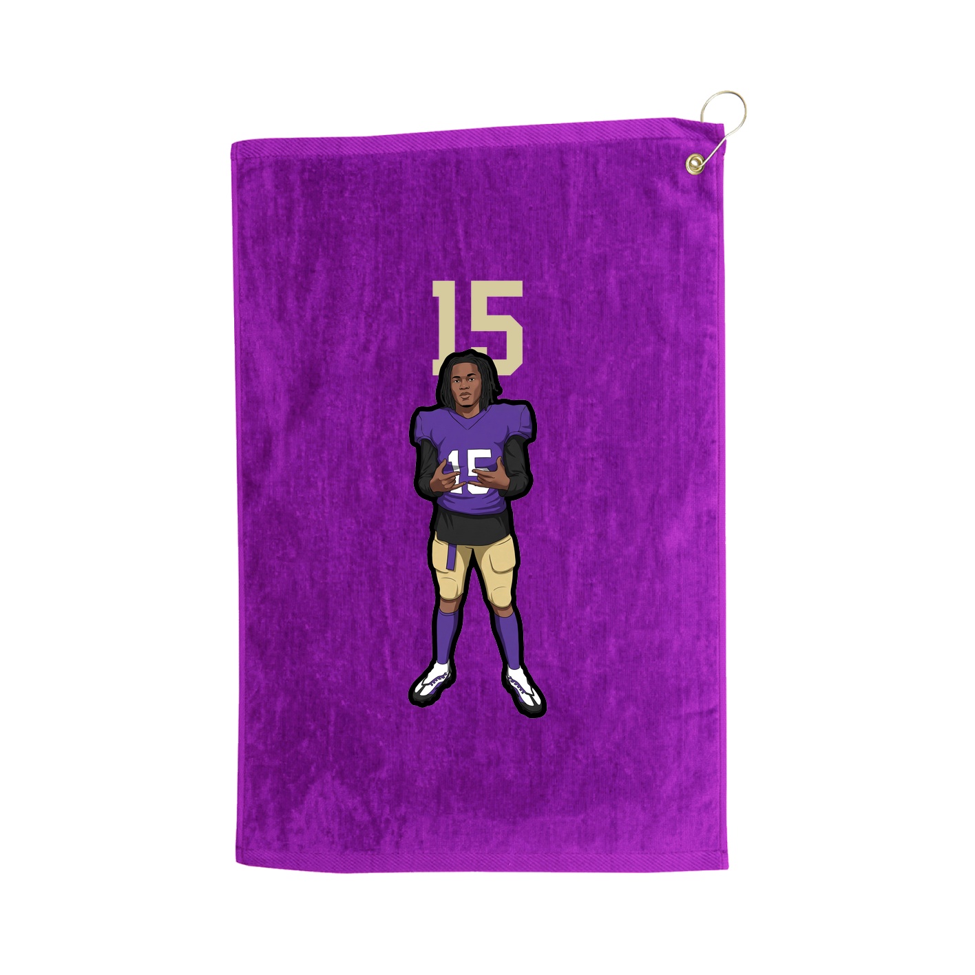 Golf Towel — Number Top in Purple