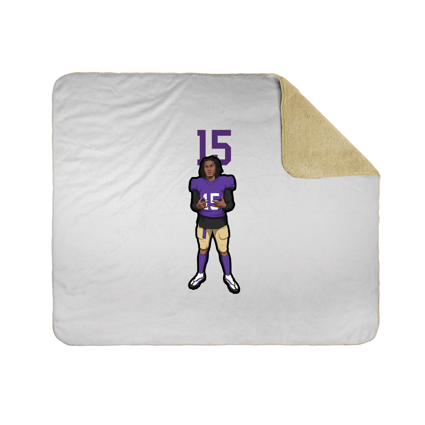Throw Blanket — Number Top in White