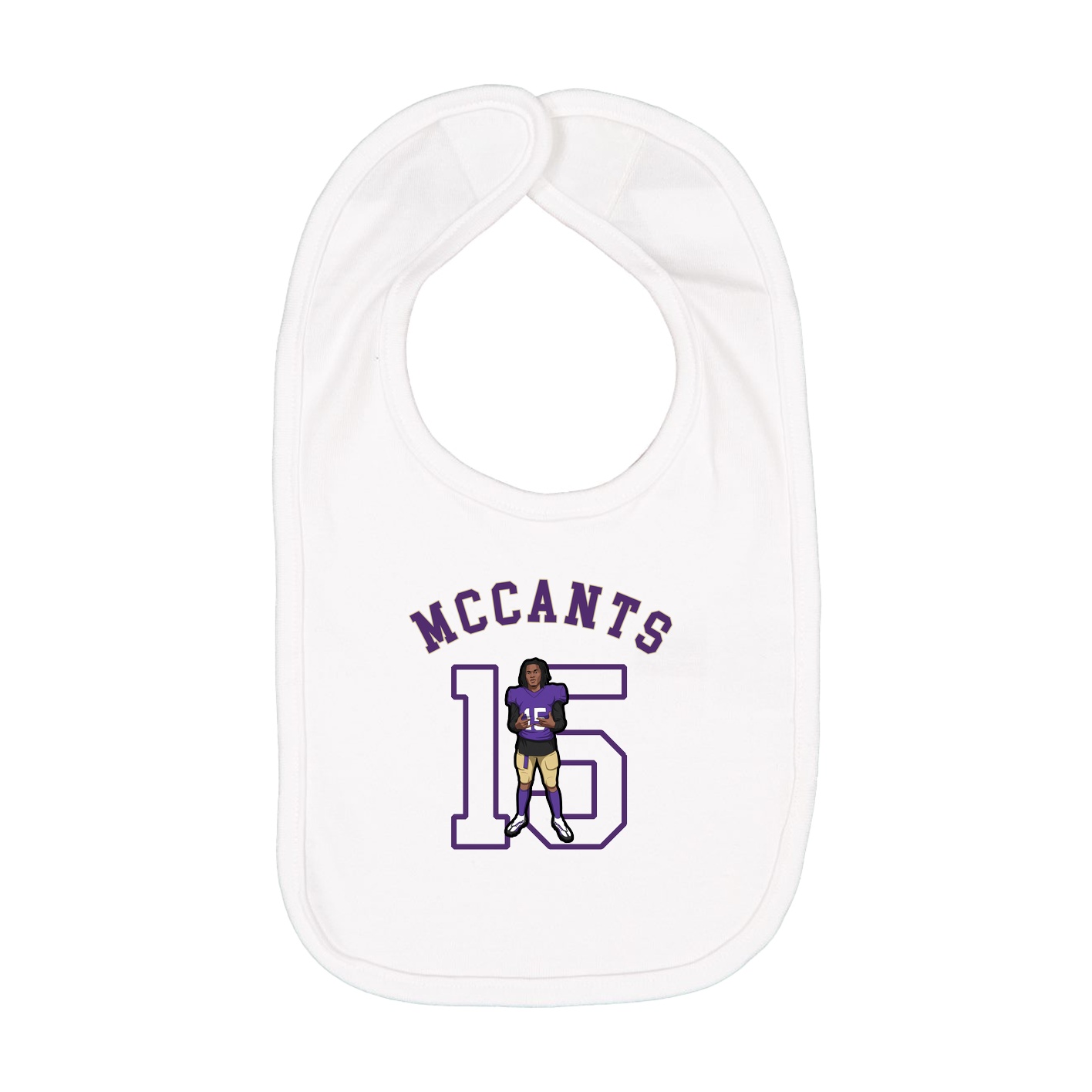 Infant Bib — Shirsey Arch in White