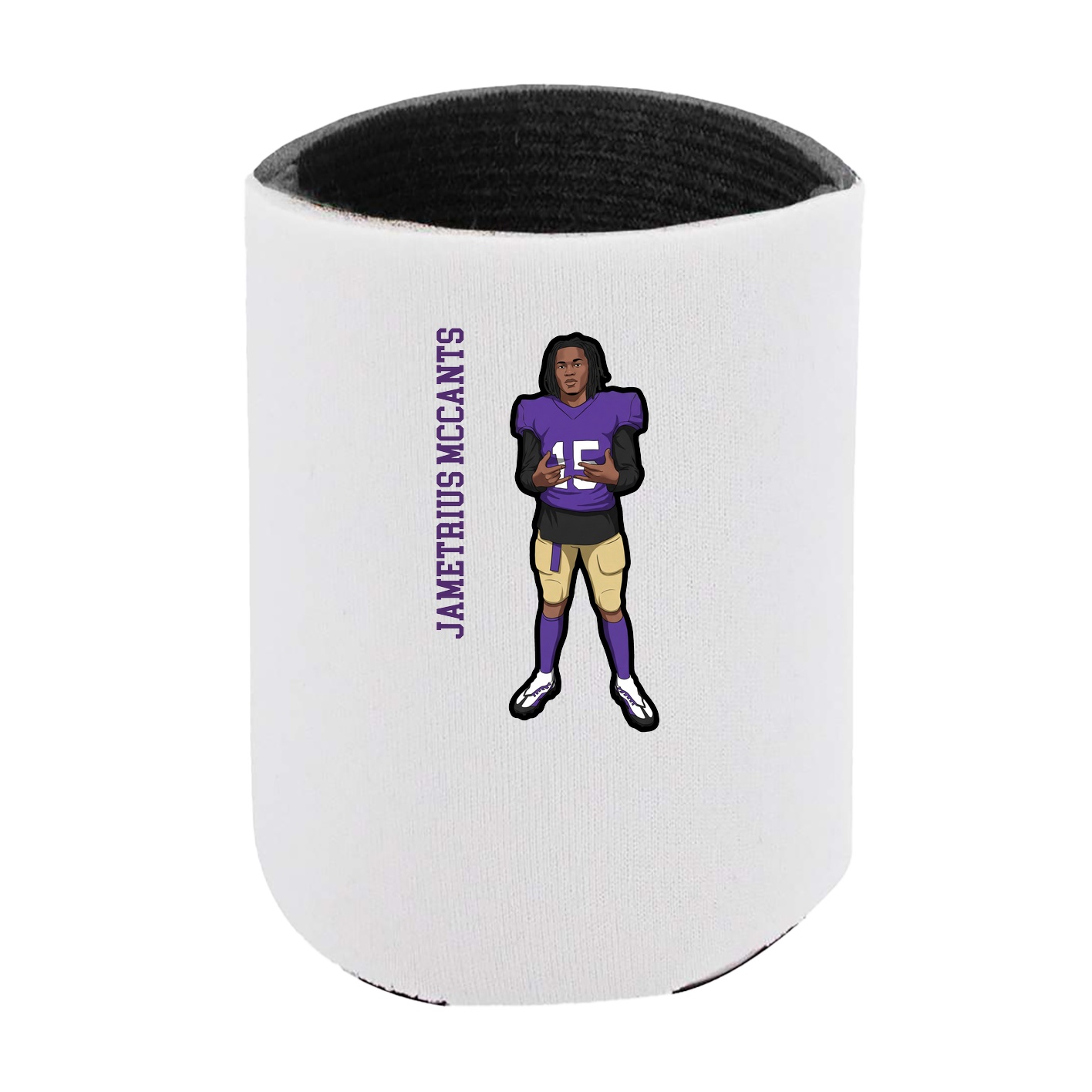 Can Holder — Name Vertical in White