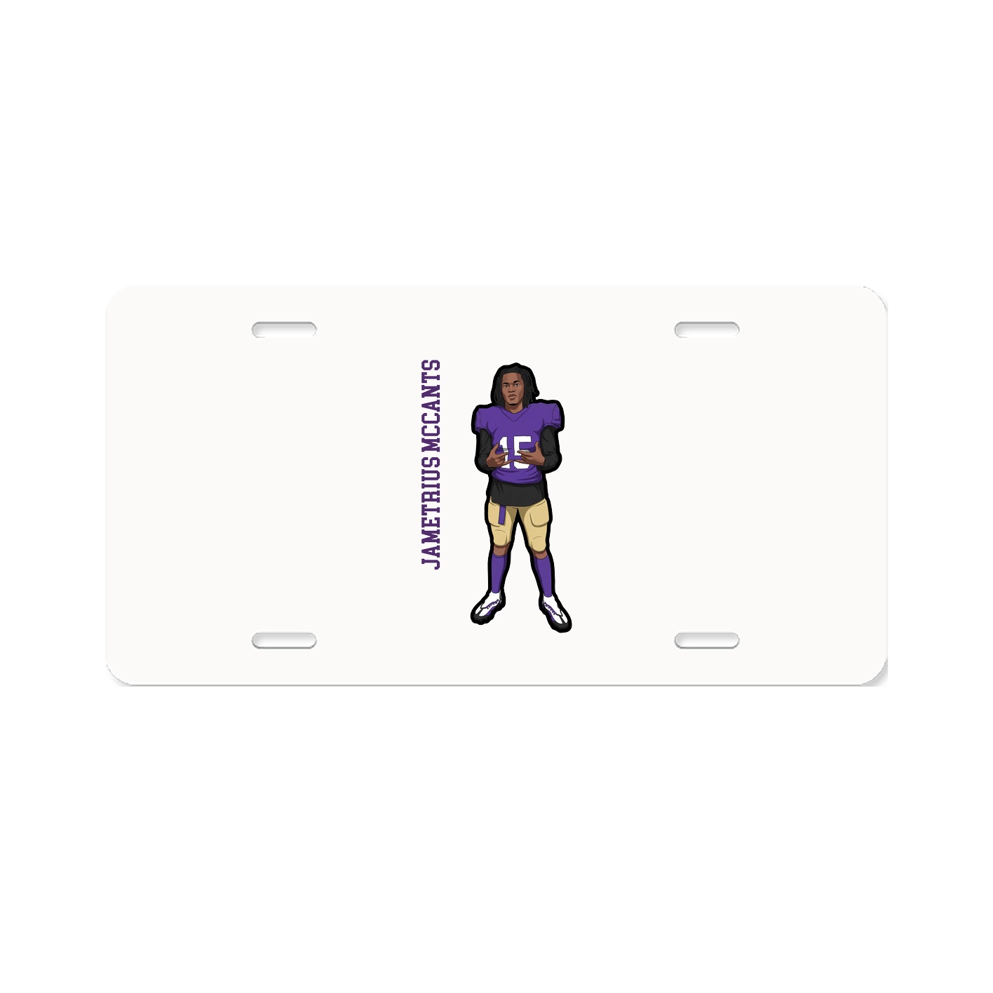 License Plate — Name Vertical in Classic