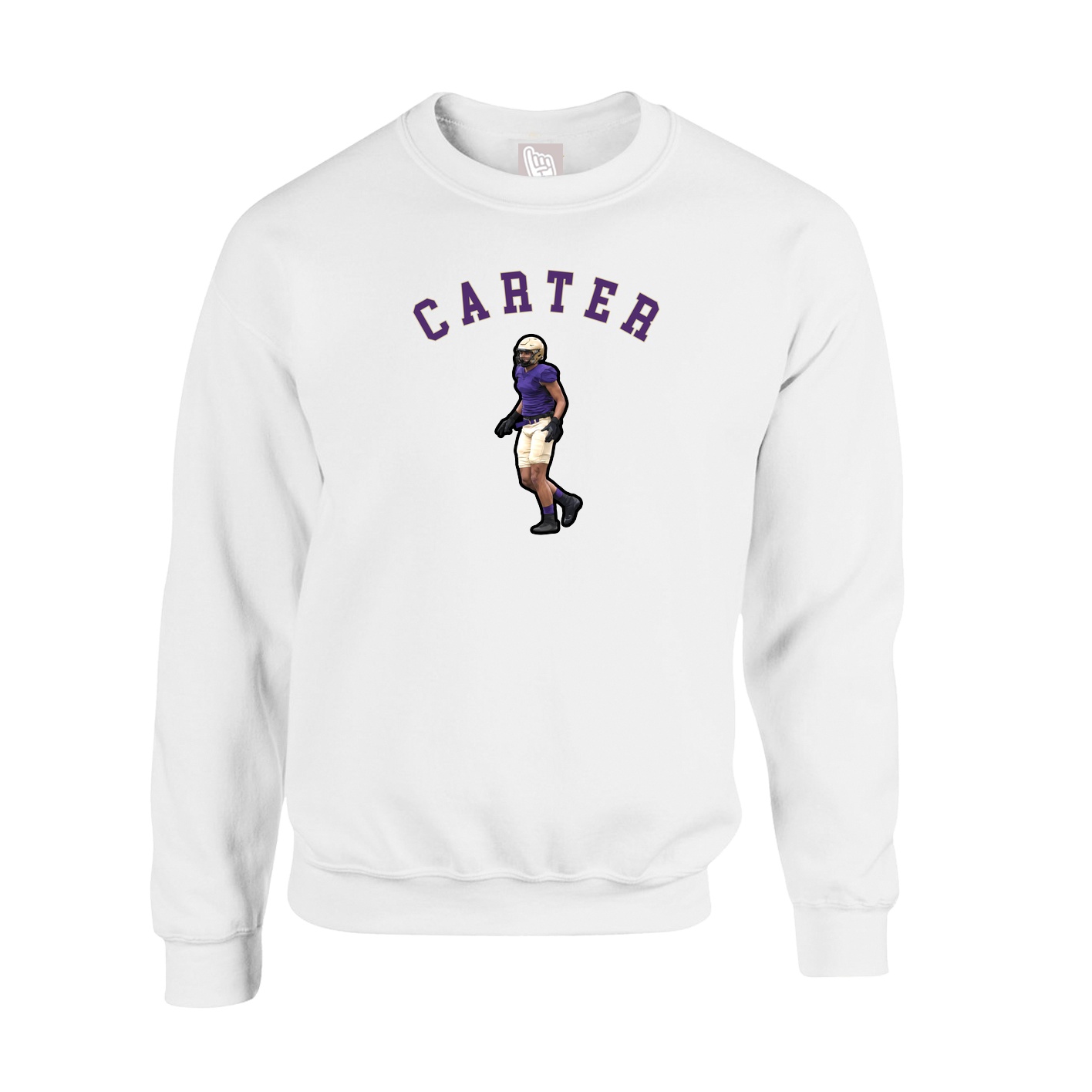 Fleece Crew — Shirsey Arch in White