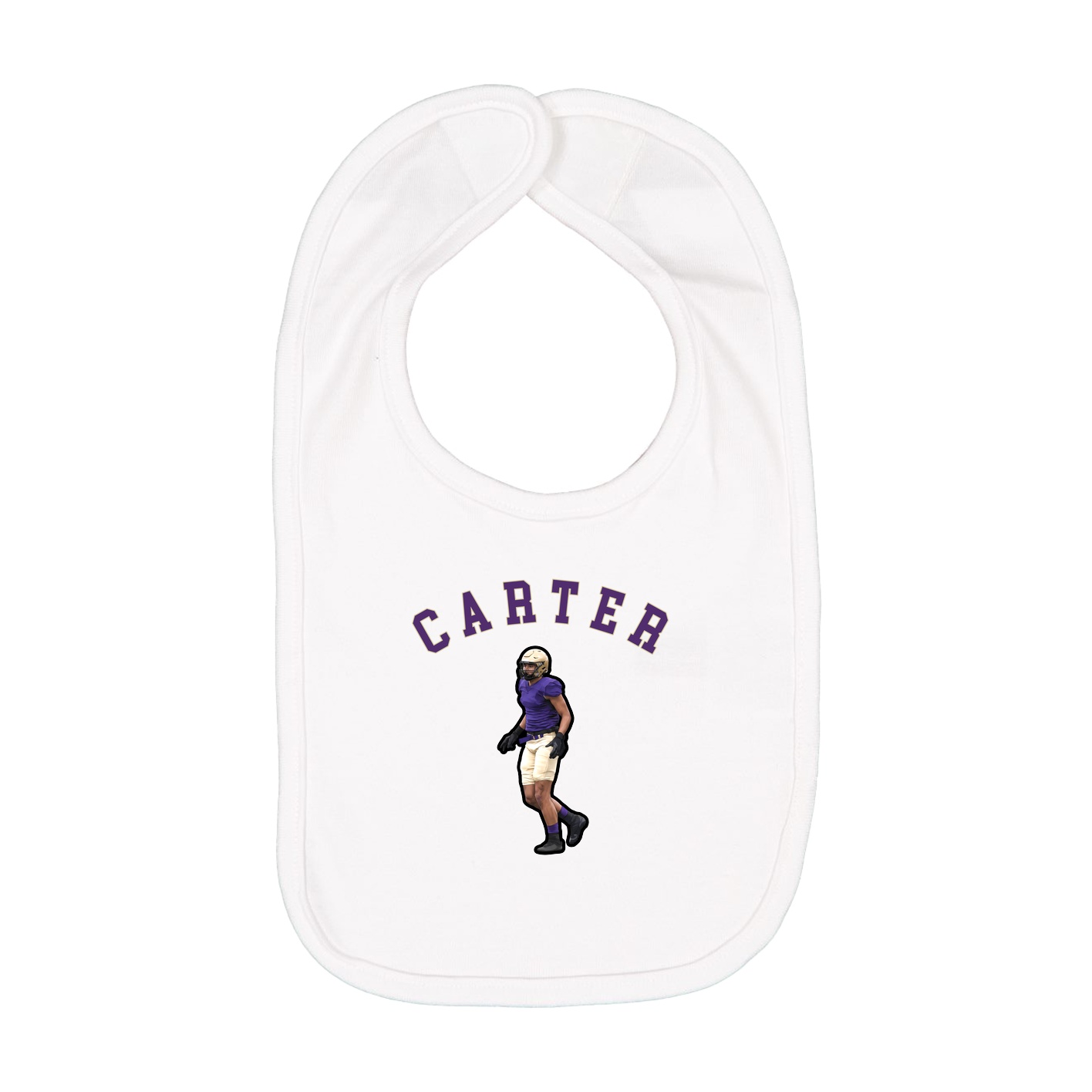 Infant Bib — Shirsey Arch in White