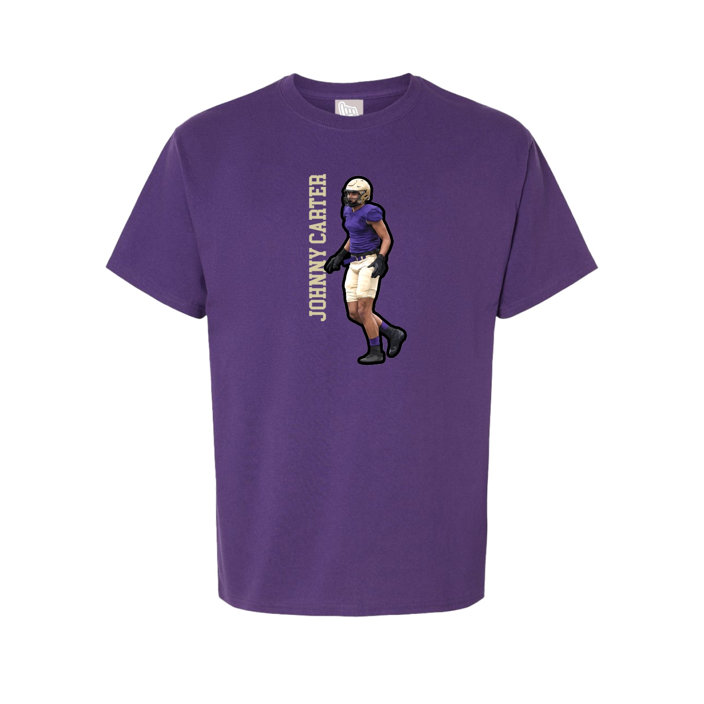 Tee — Name Vertical in Purple