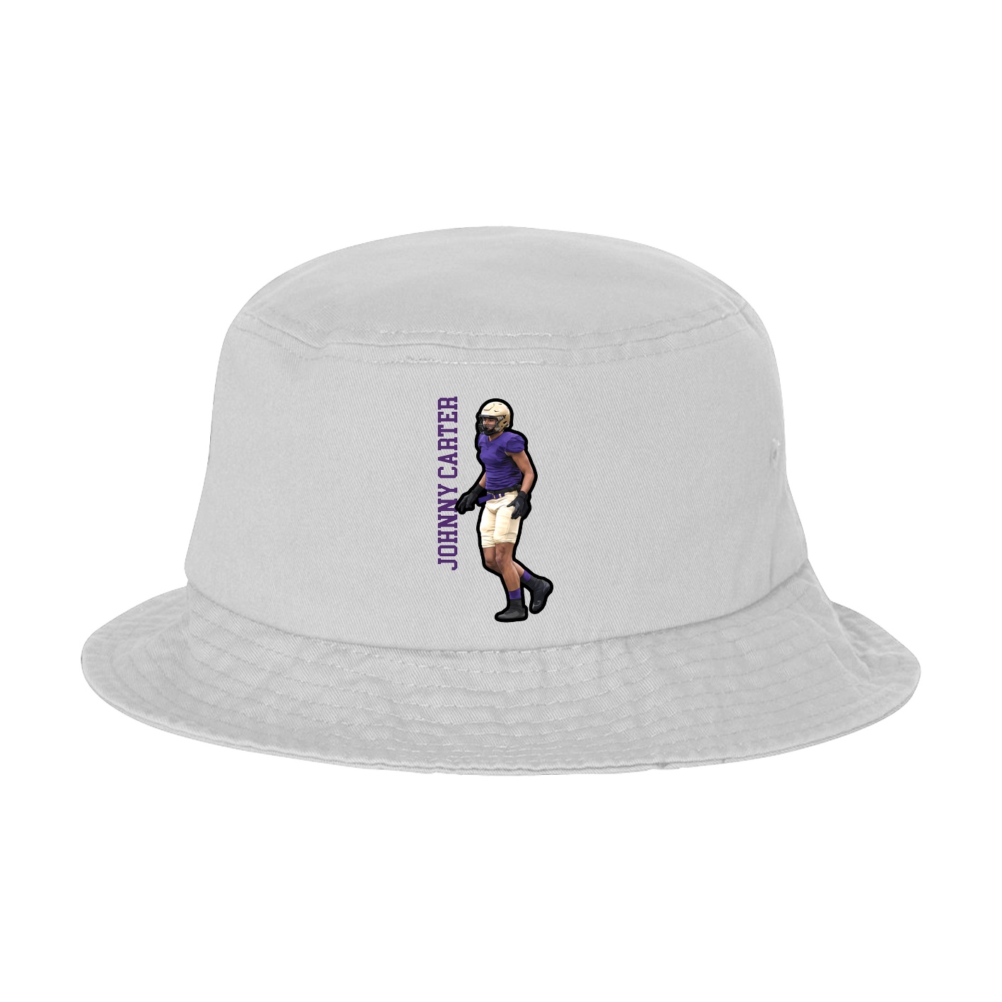 Bucket Cap — Name Vertical in White