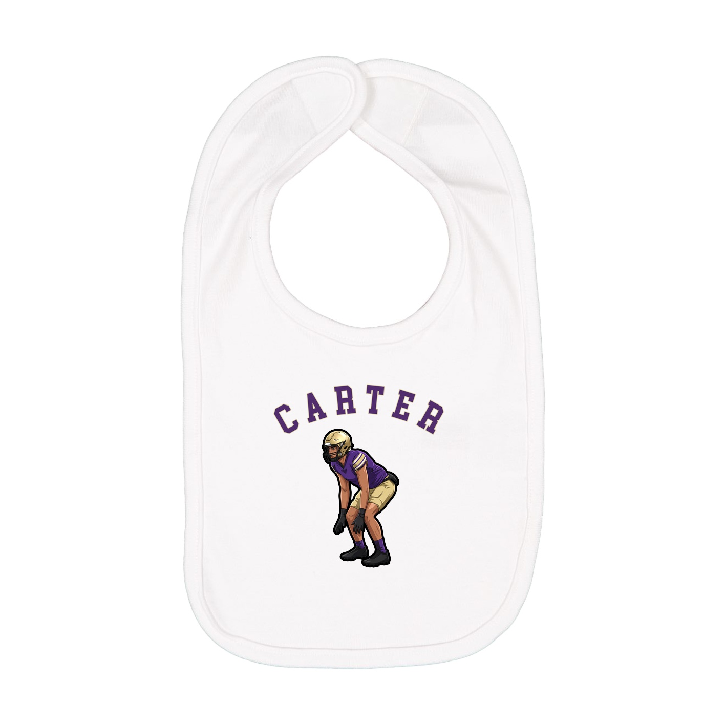 Infant Bib — Shirsey Arch in White