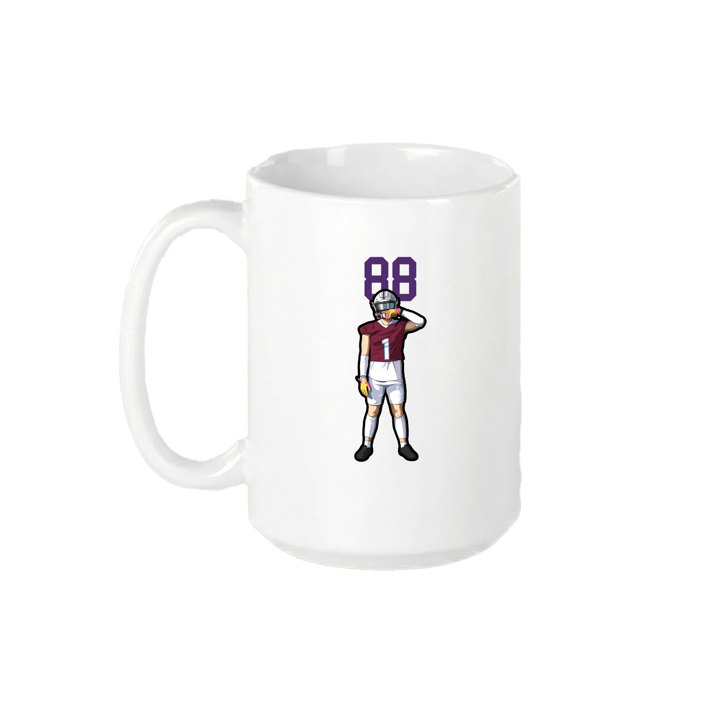 15oz Coffee Mug — Number Top in White