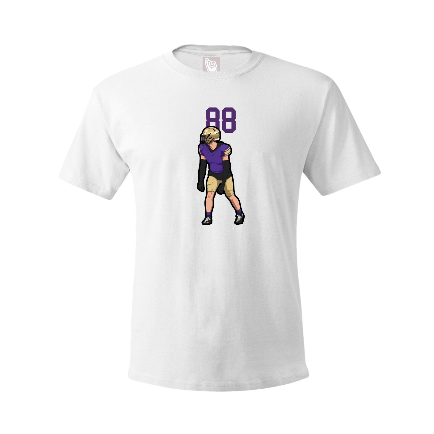 Youth Tee — Number Top in White