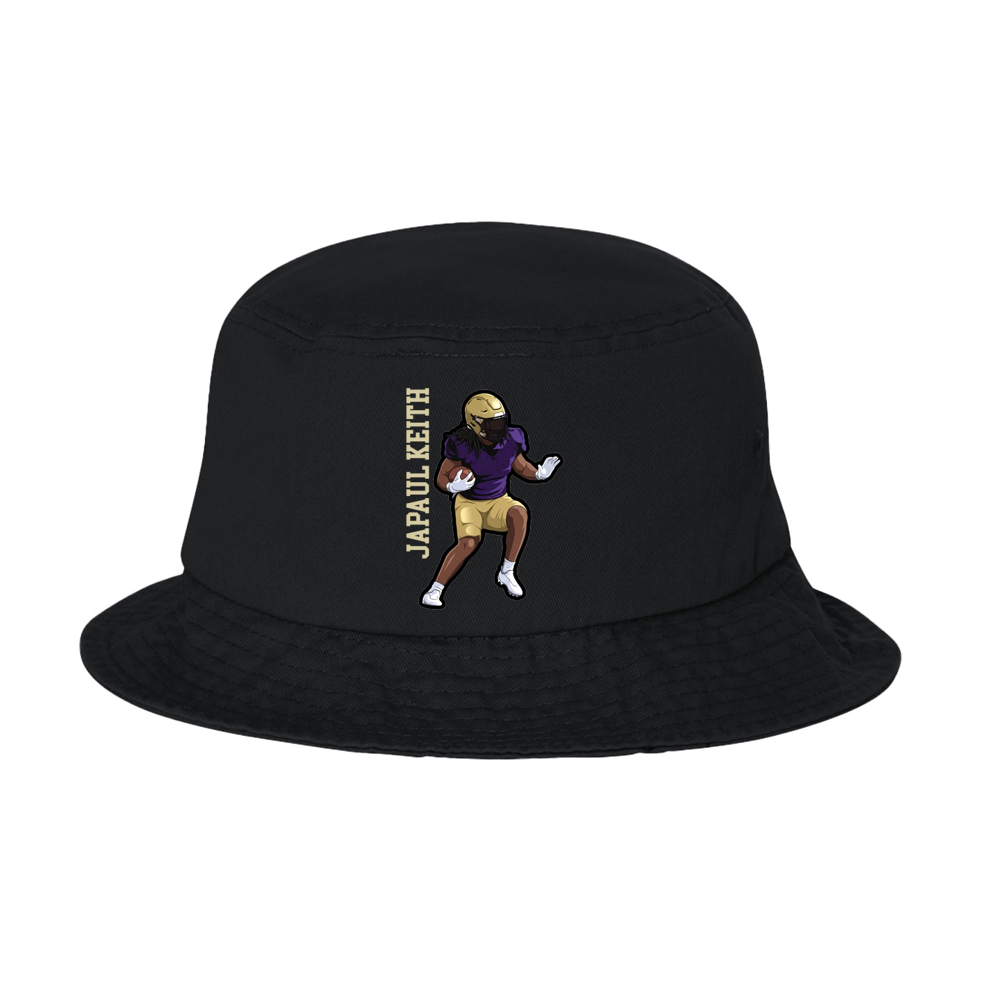Bucket Cap — Name Vertical in Black