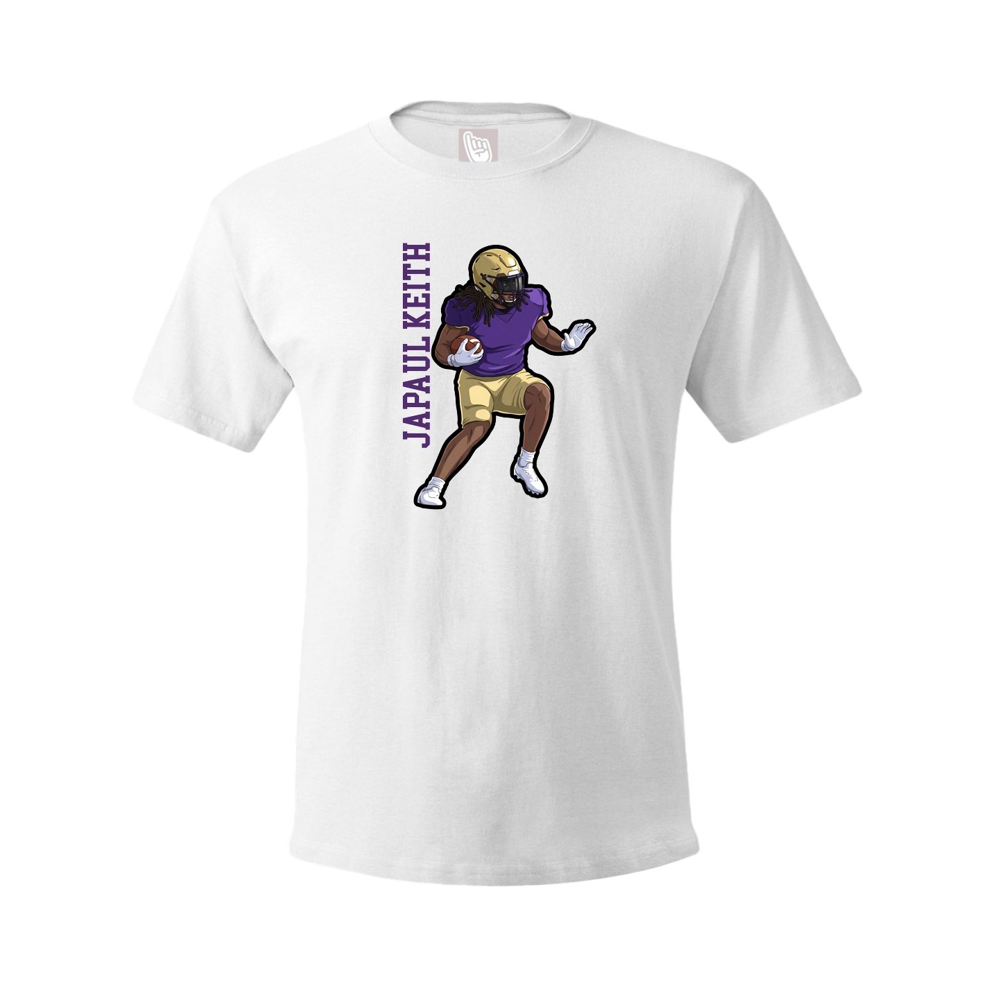 Tee — Name Vertical in White