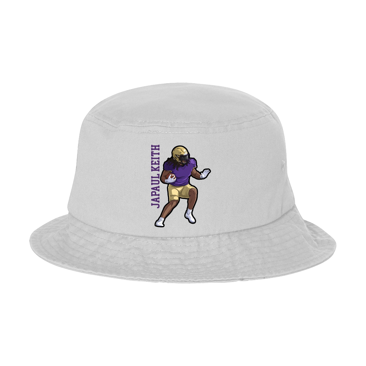 Bucket Cap — Name Vertical in White