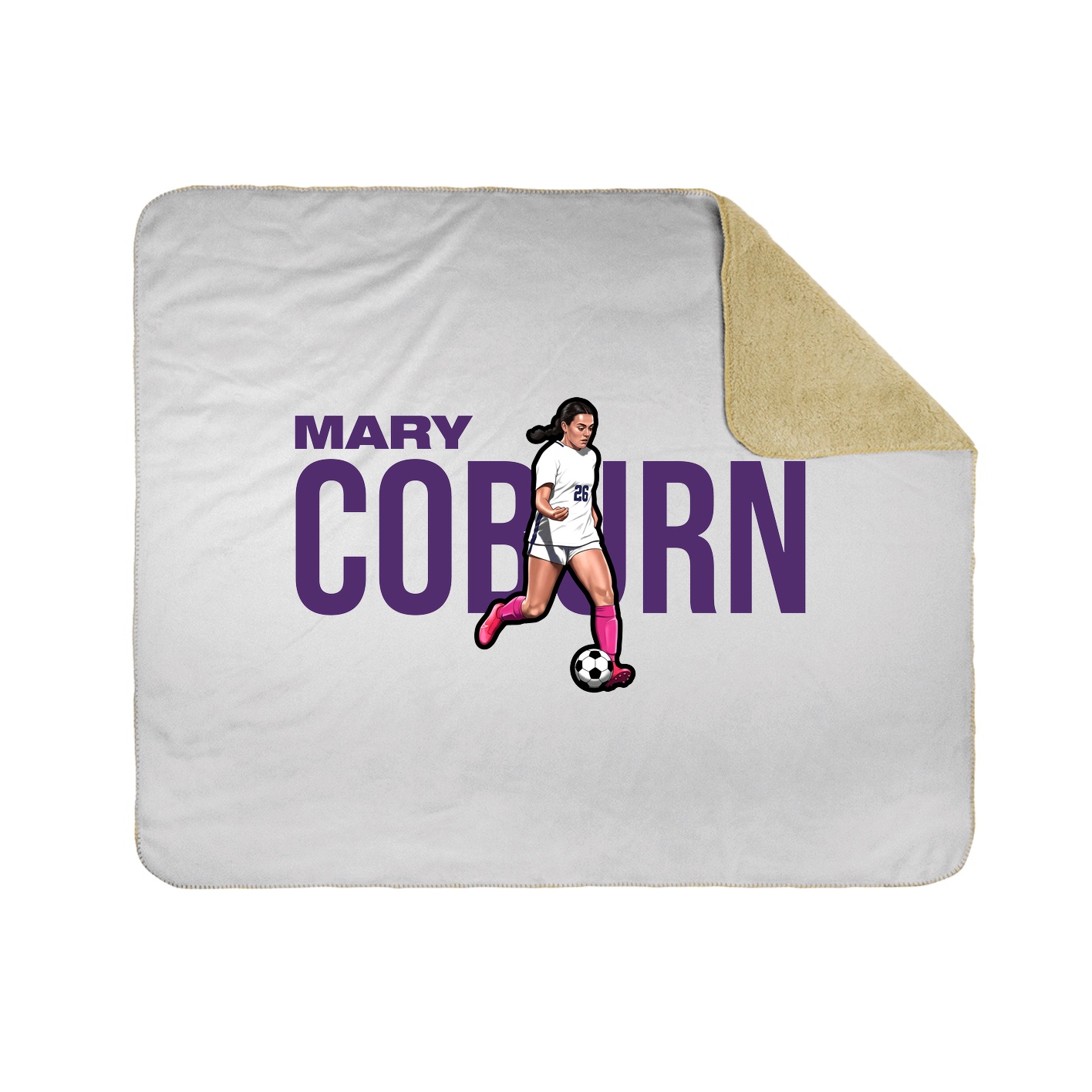 Throw Blanket — Player Name in White