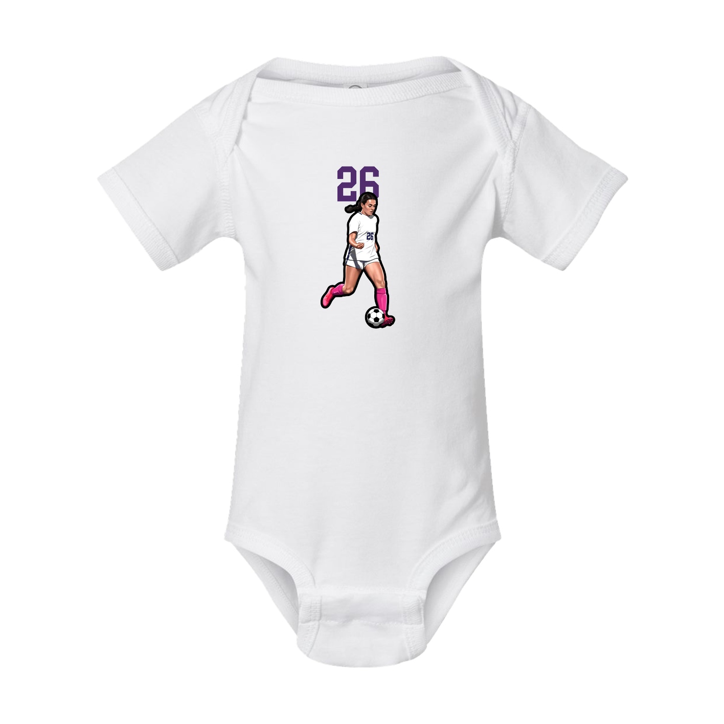 Baby Onesie — Number Top in White