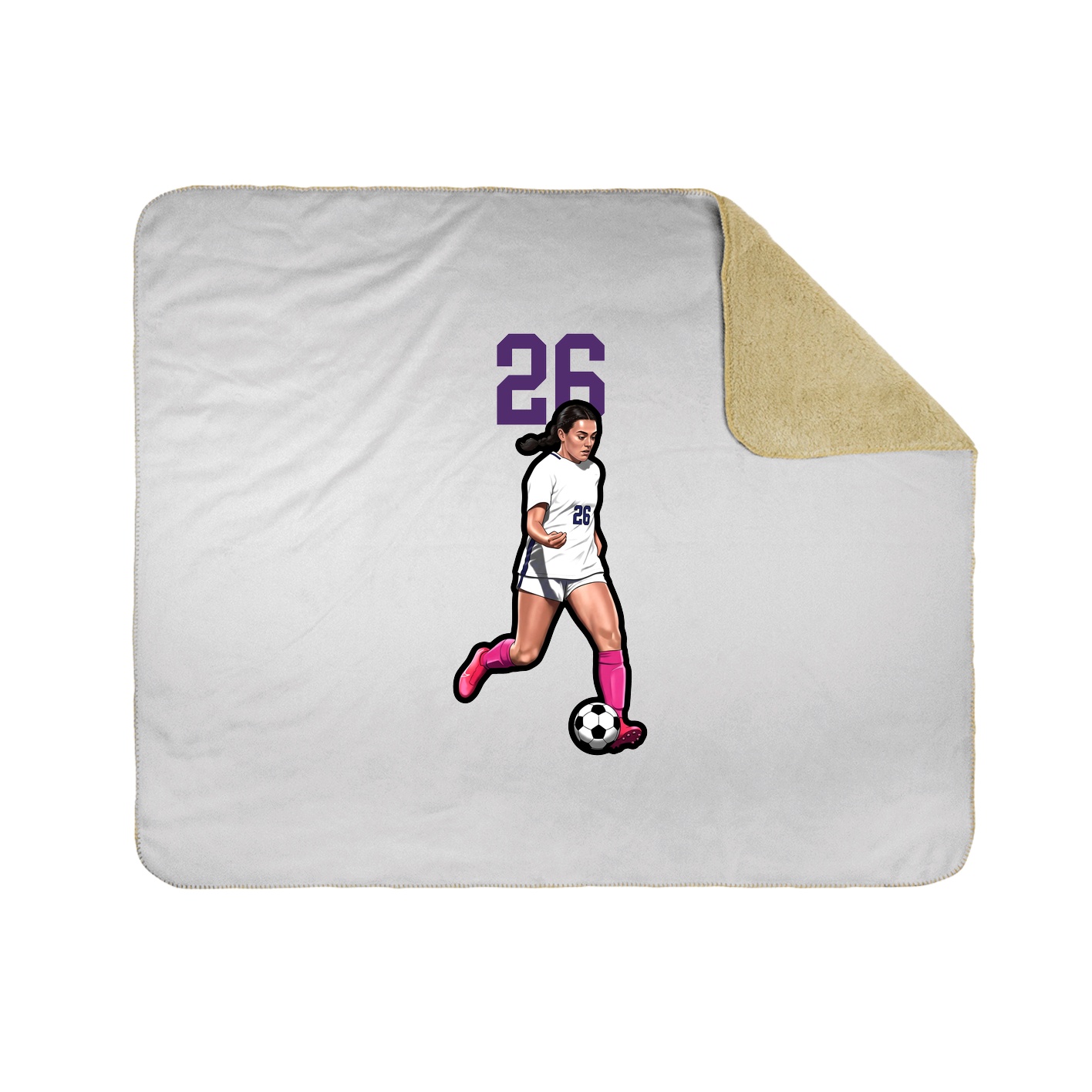 Throw Blanket — Number Top in White