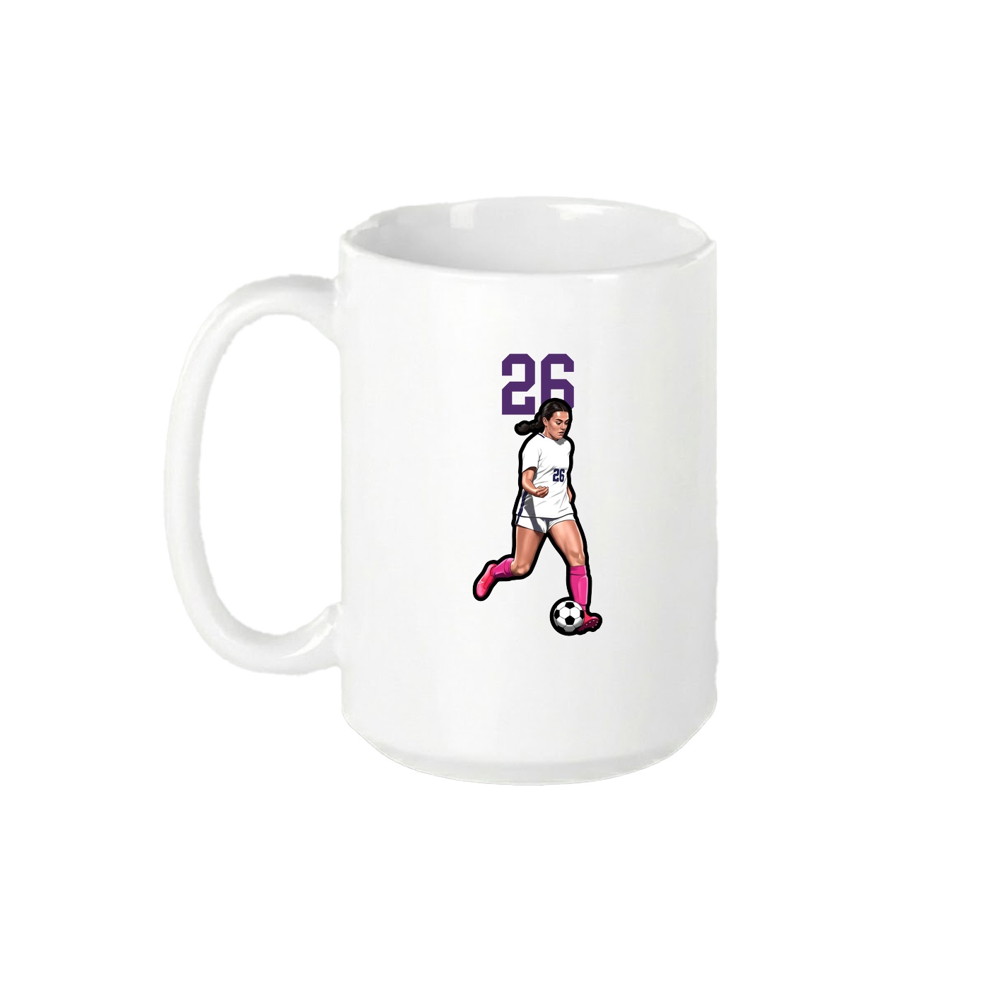 15oz Coffee Mug — Number Top in White