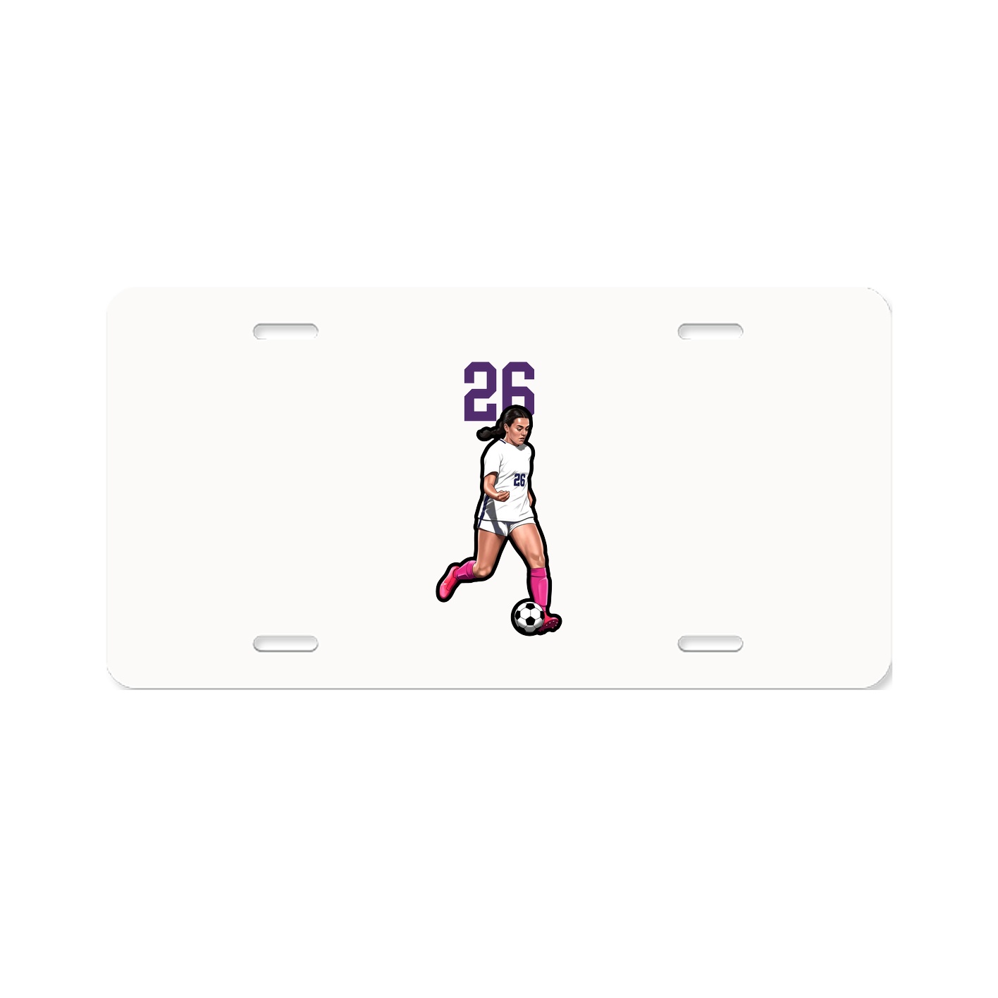 License Plate — Number Top in Classic