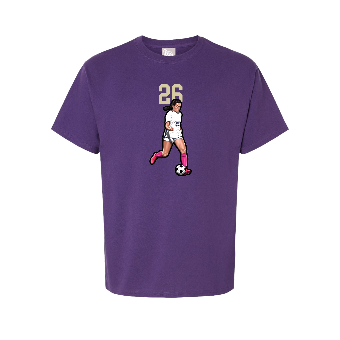 Youth Tee — Number Top in Purple
