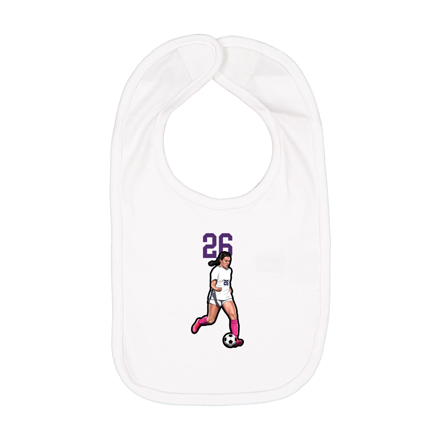 Infant Bib — Number Top in White