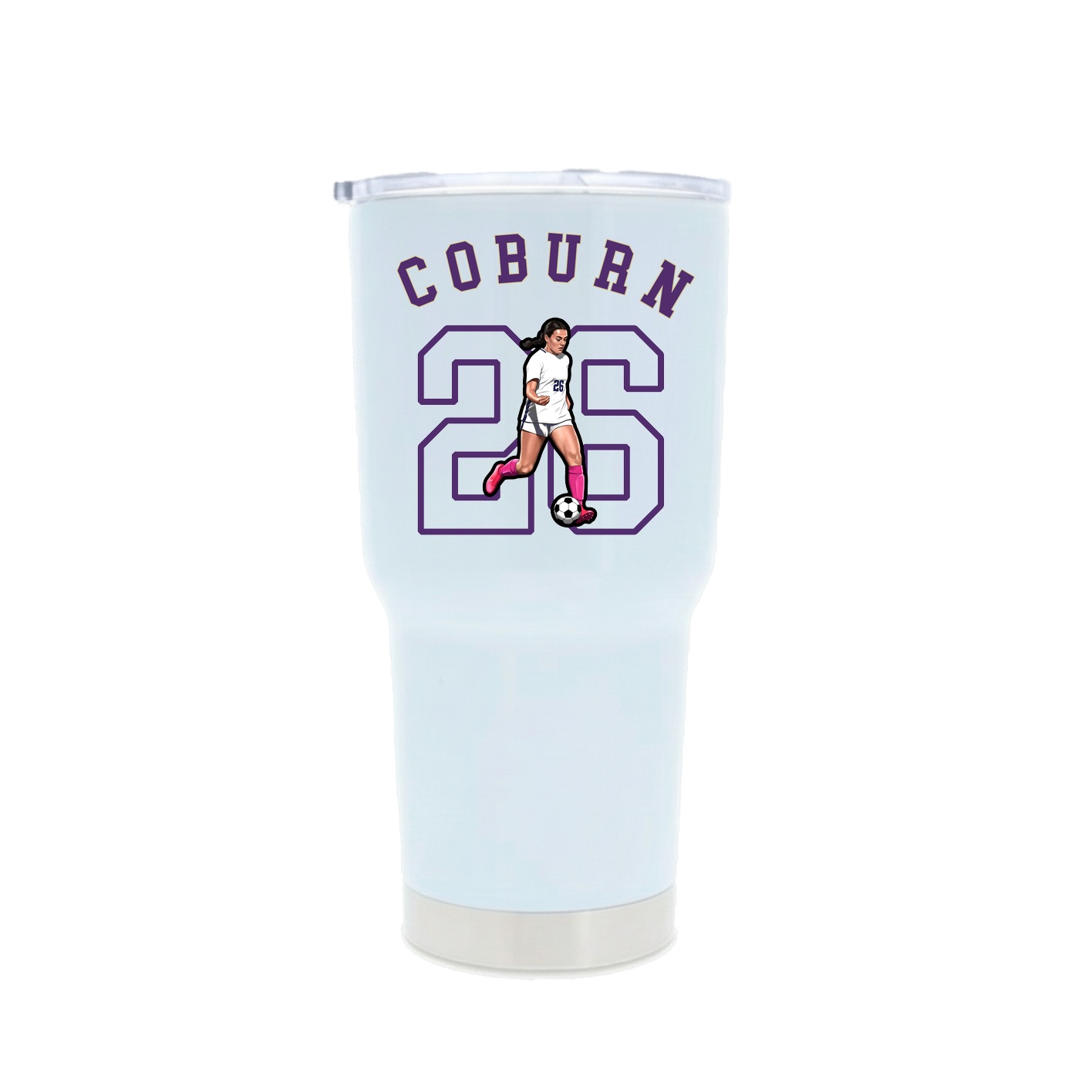 30oz Stainless Steel Tumbler — Shirsey Arch in White