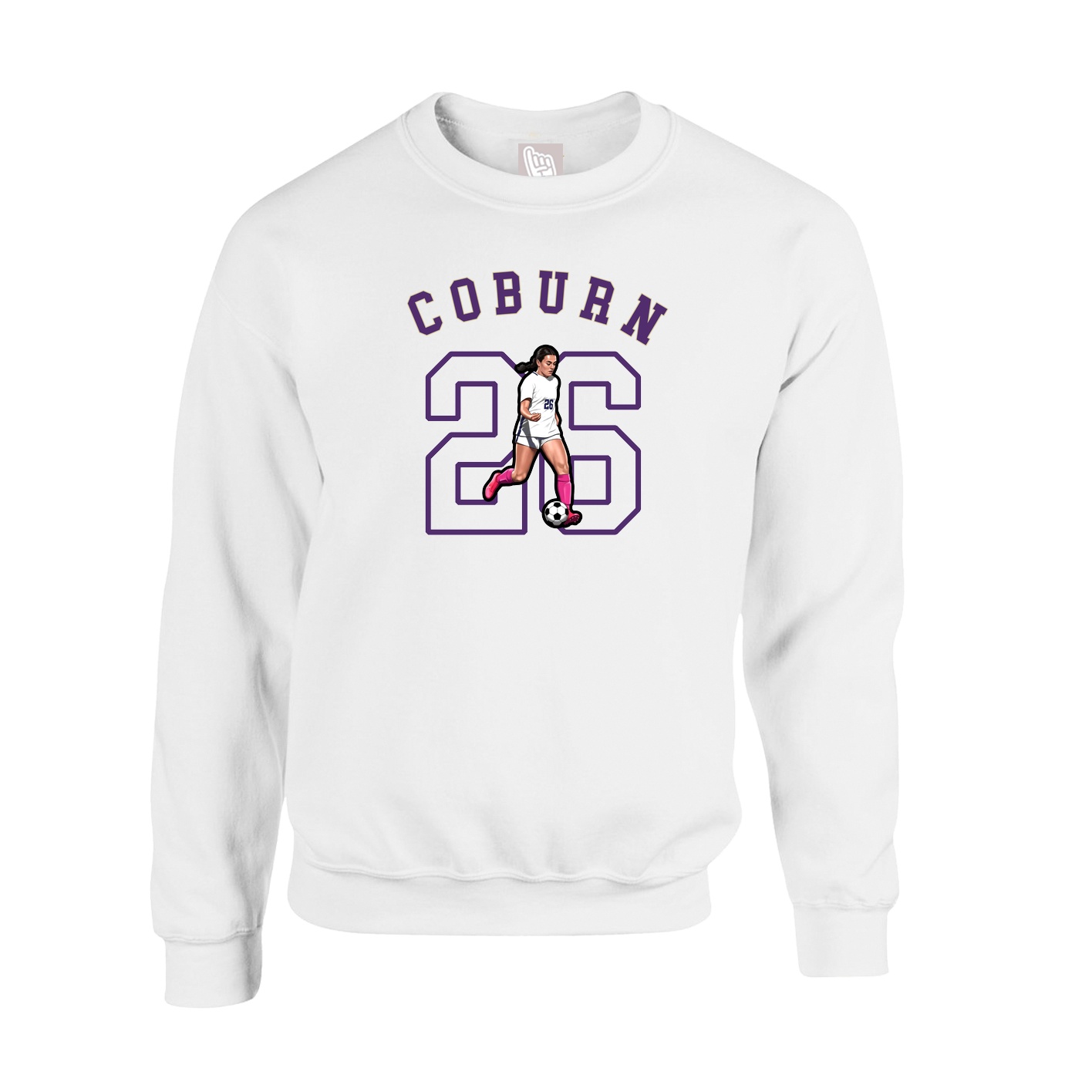 Fleece Crew — Shirsey Arch in White