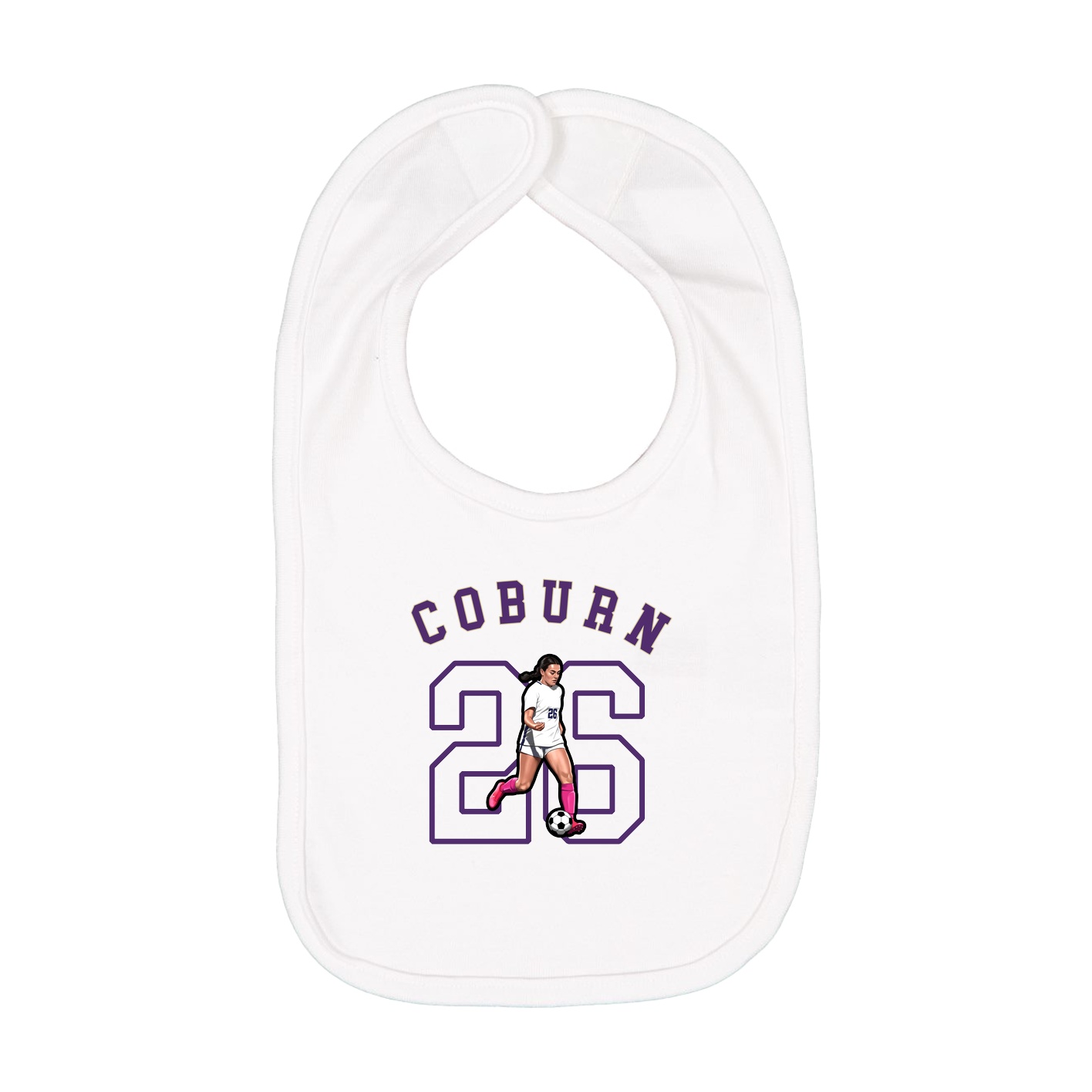 Infant Bib — Shirsey Arch in White