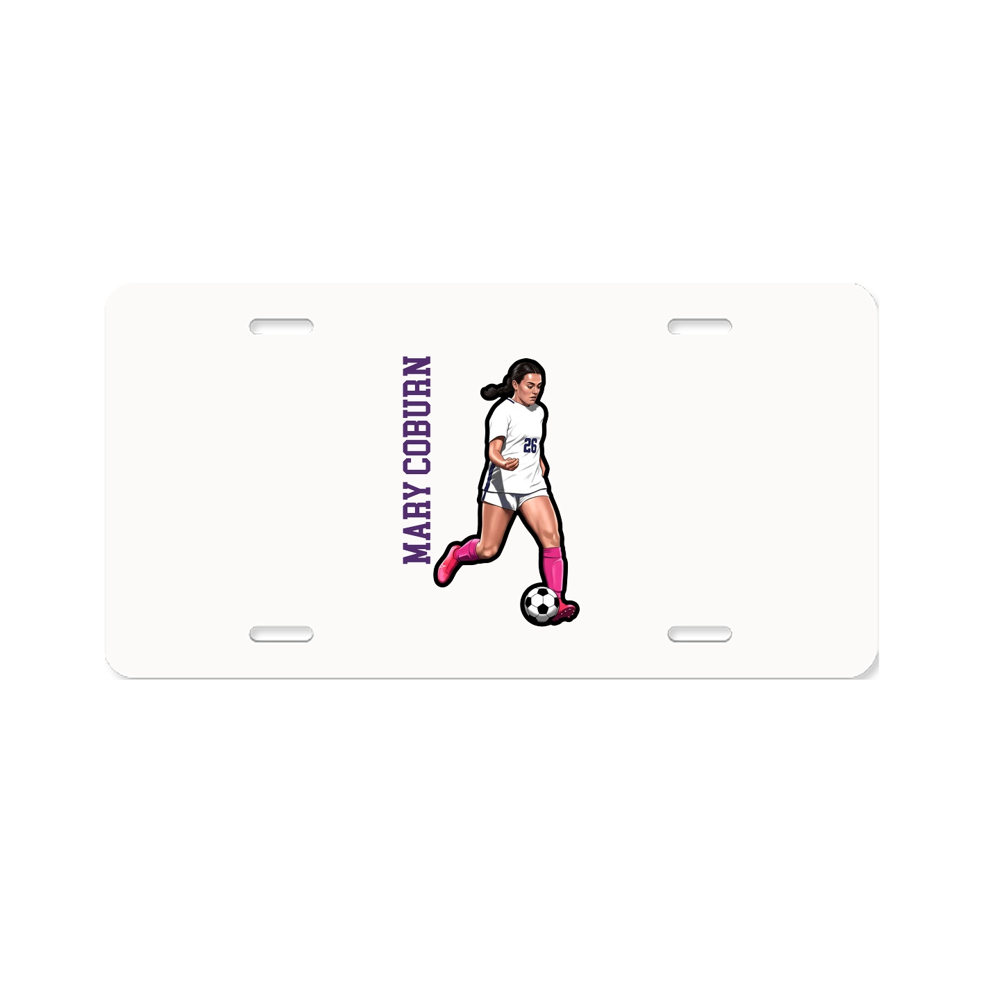 License Plate — Name Vertical in Classic